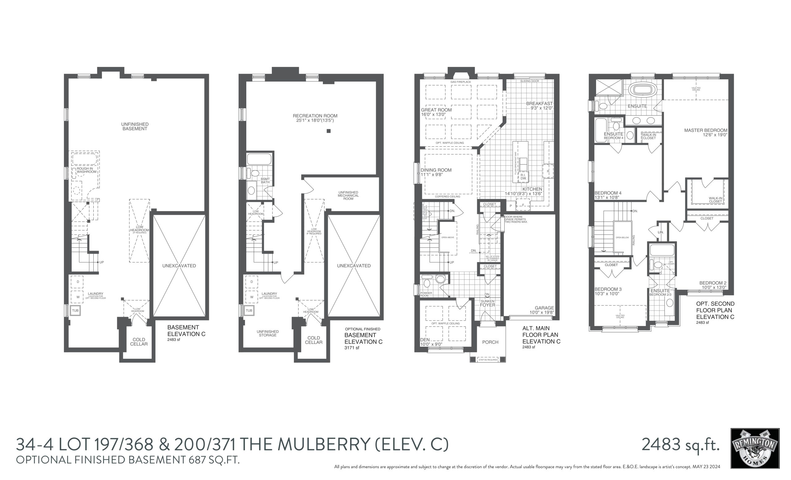 34-4 The Mulberry (Elev. C) Lot 197/368 & 200/371 floor plan
