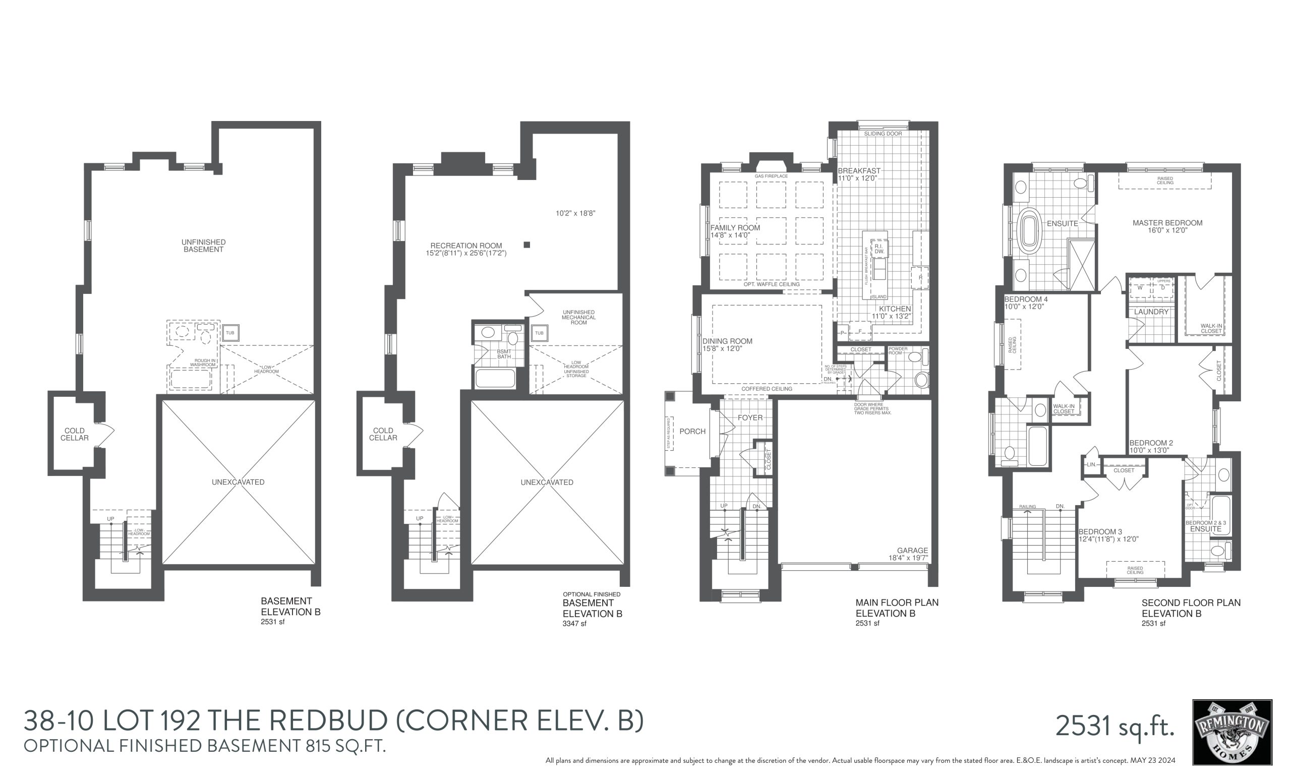 38-10 The Redbud Corner (Elev. B) Lot 192 floor plan