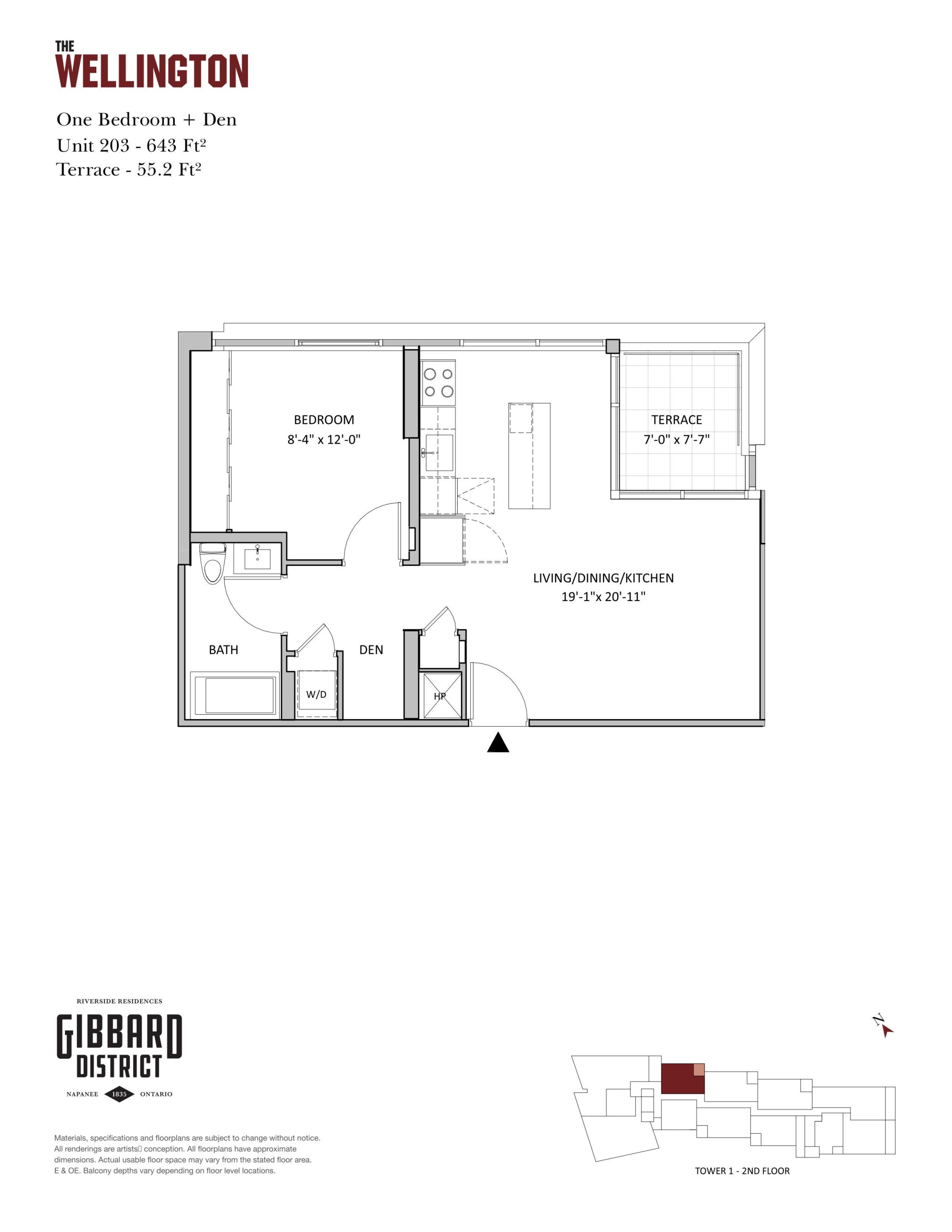 The Wellington (Unit 203) floor plan