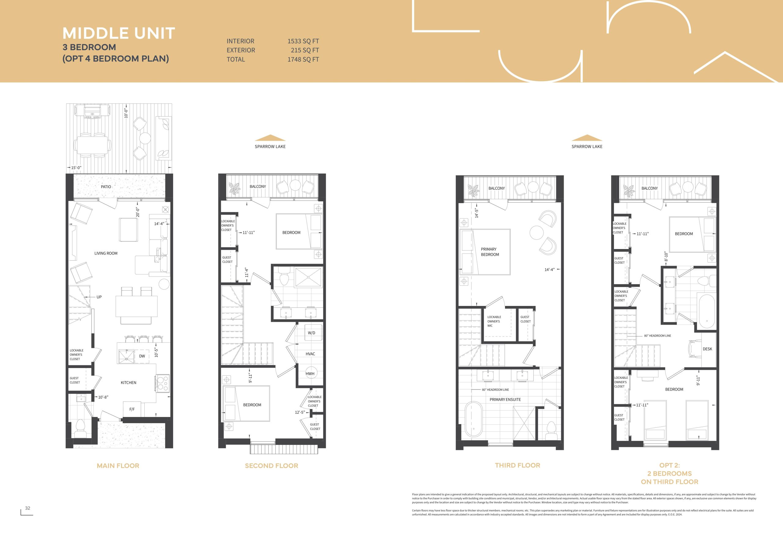 Middle Unit floor plan