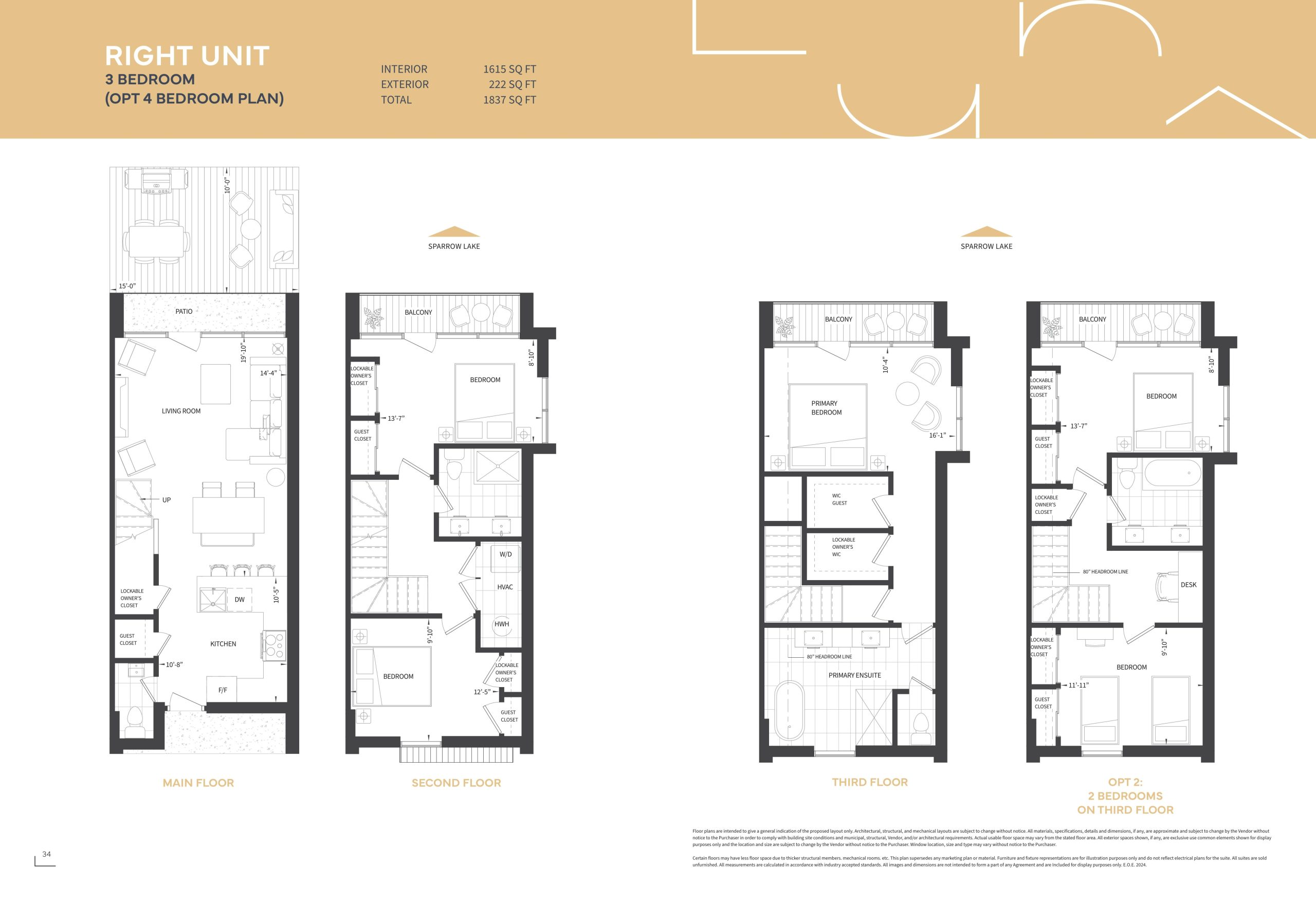 Right Unit floor plan