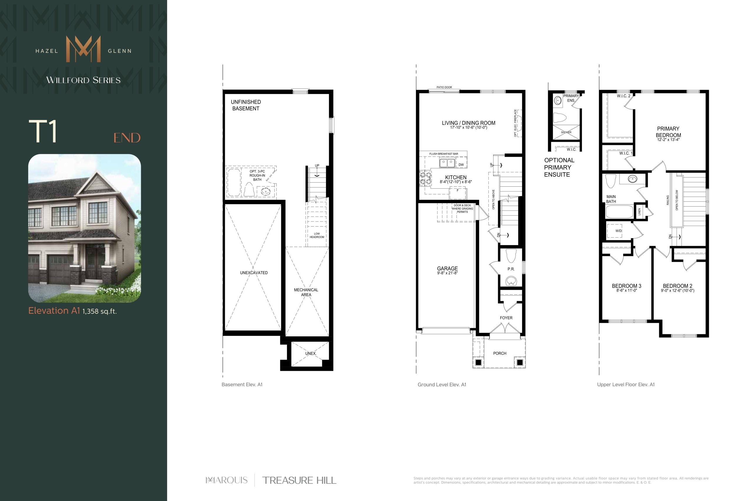 T1 End floor plan