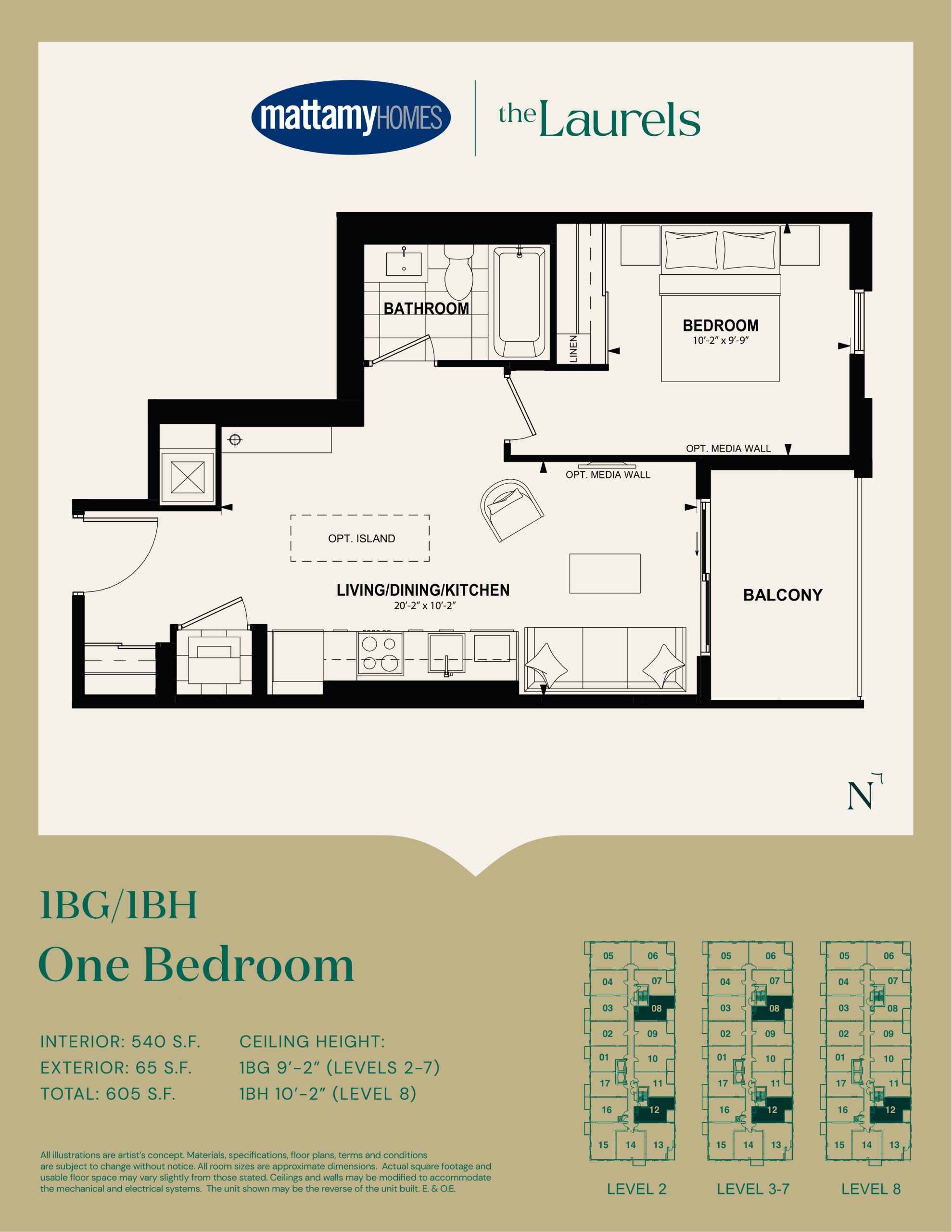 1BG/1BH floor plan
