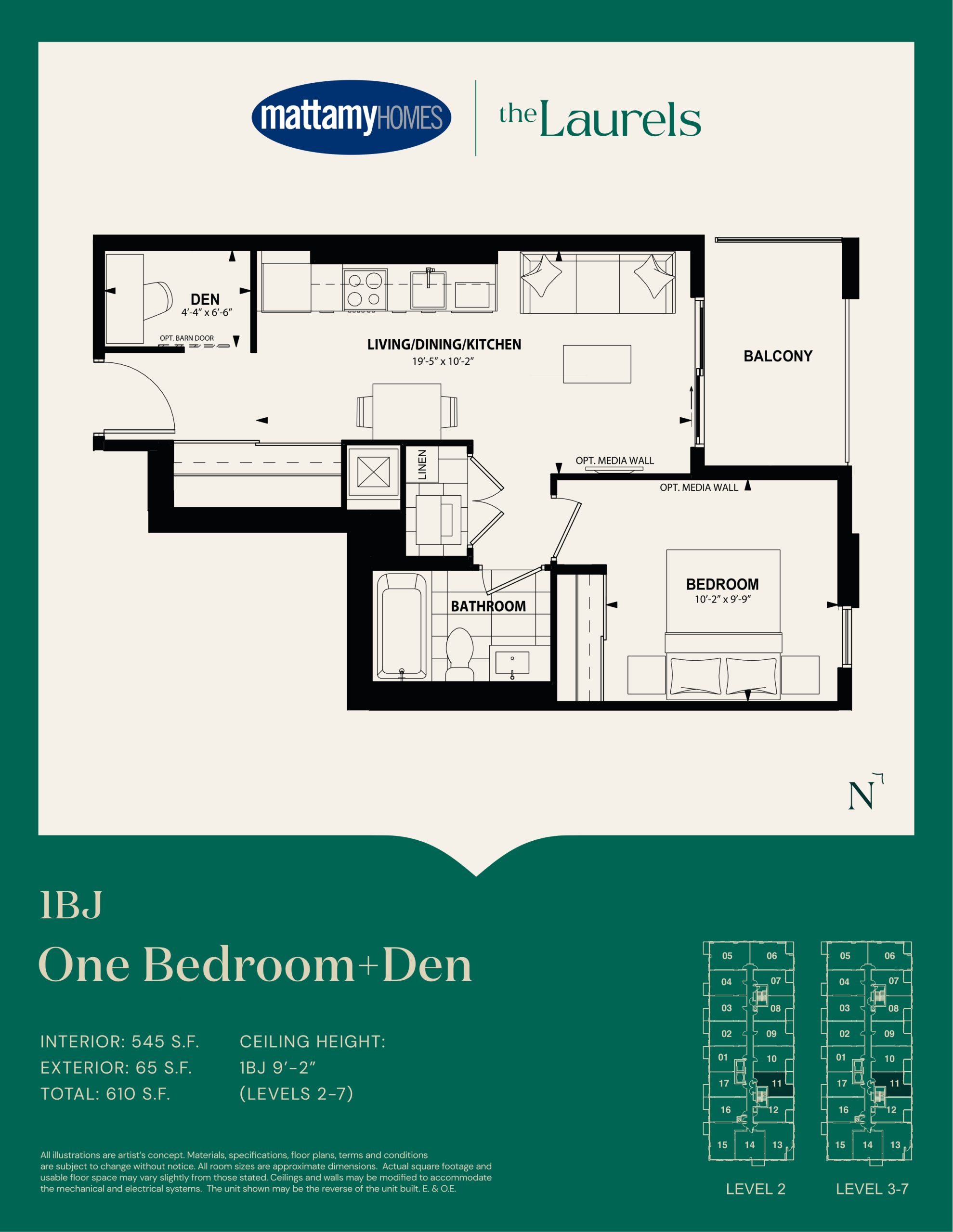 1BJ floor plan
