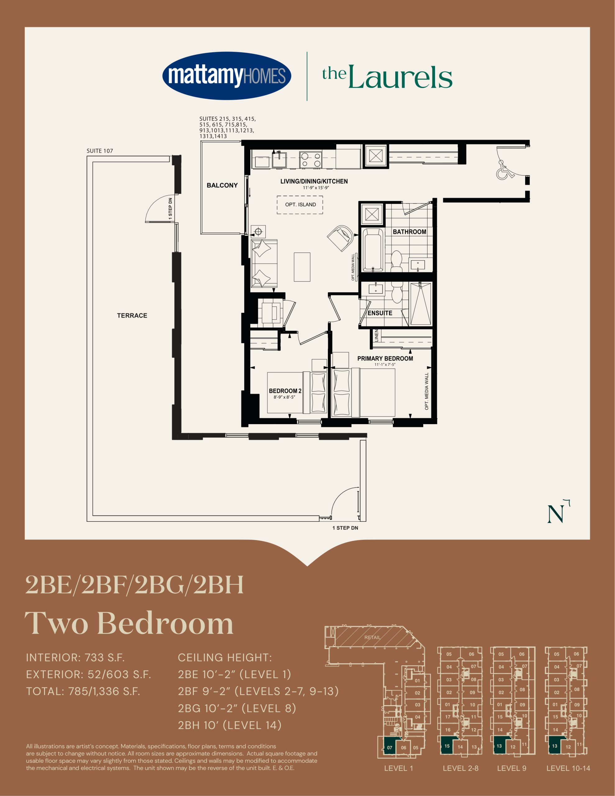 2BE/2BF/2BG/2BH floor plan