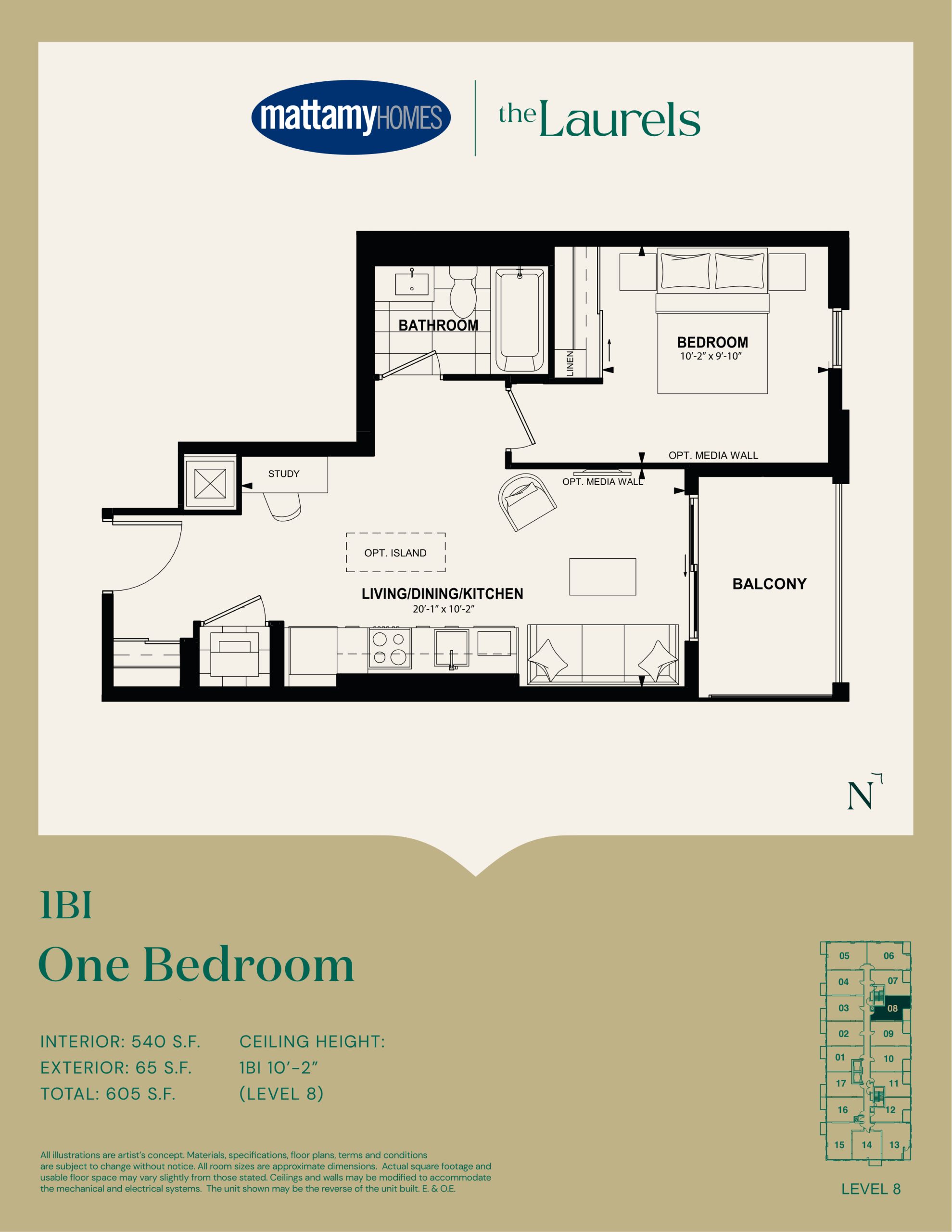 1BI floor plan