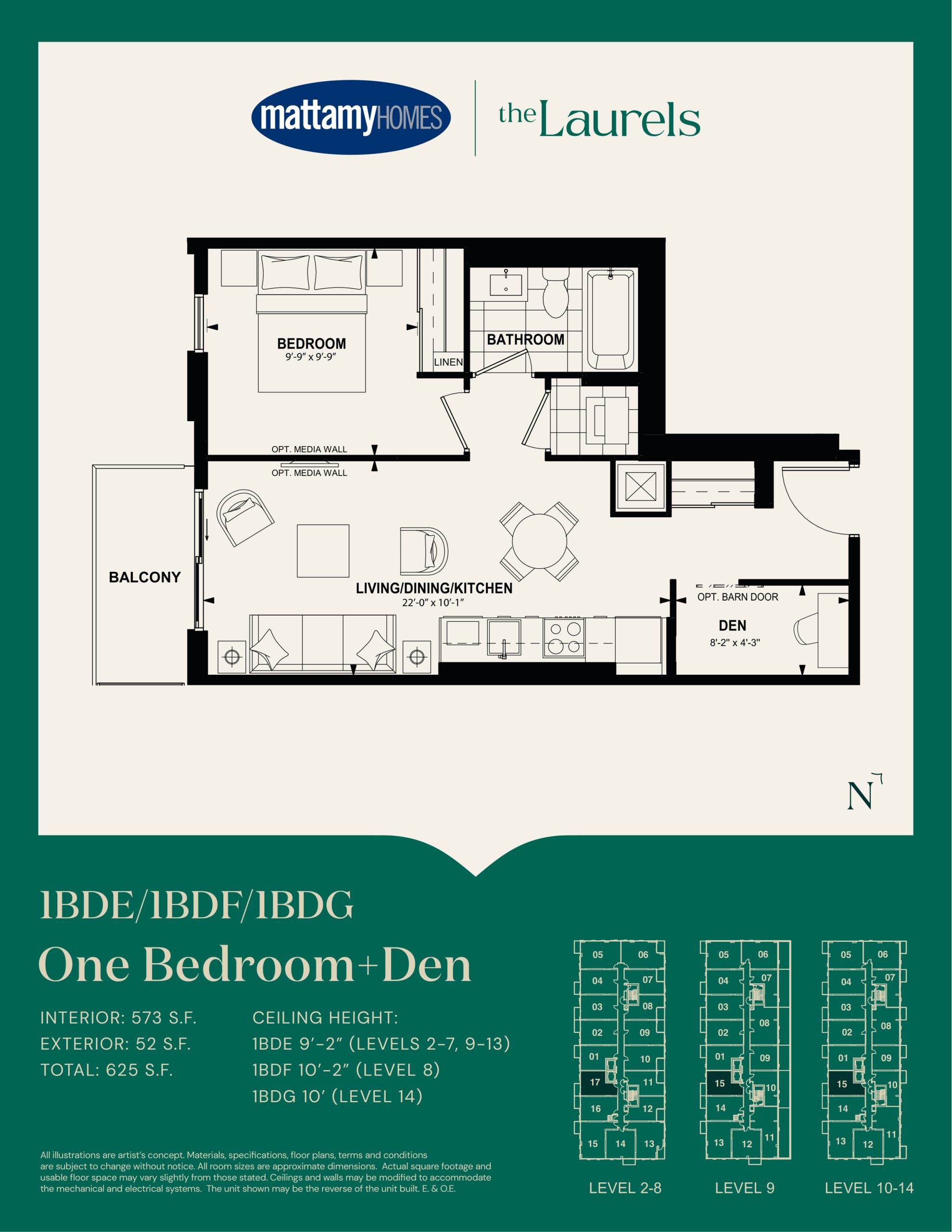 1BDE/1BDF/1BDG floor plan