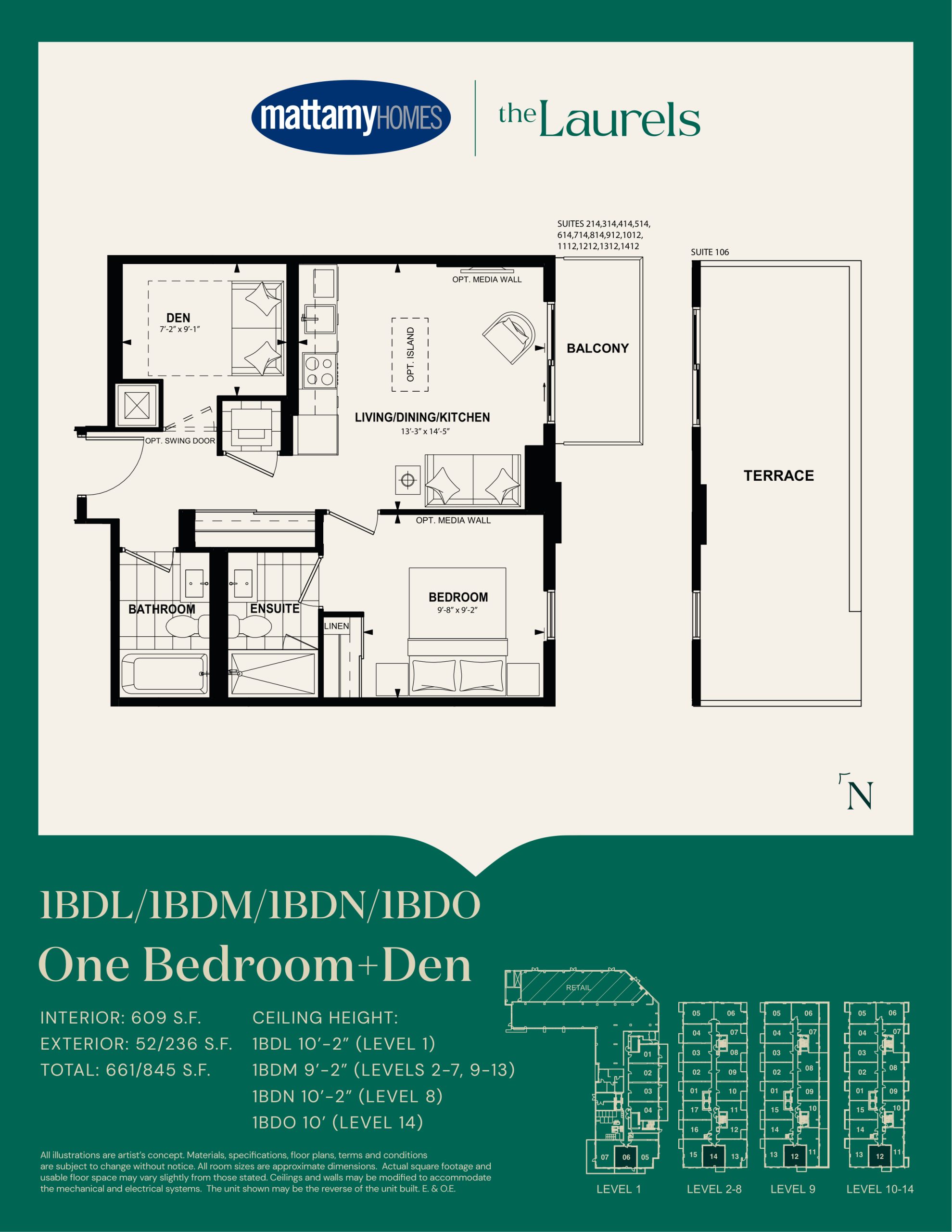 1BDL/1BDM/1BDN/1BDO floor plan