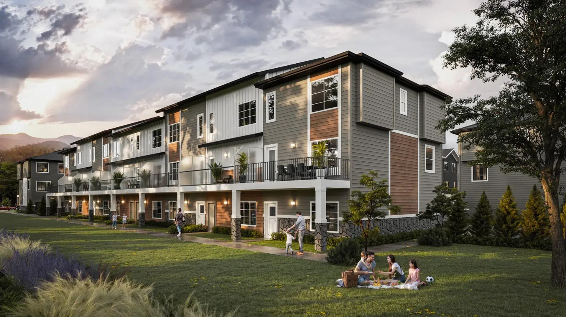 Watercrest Towns in Chestermere — rendering 3
