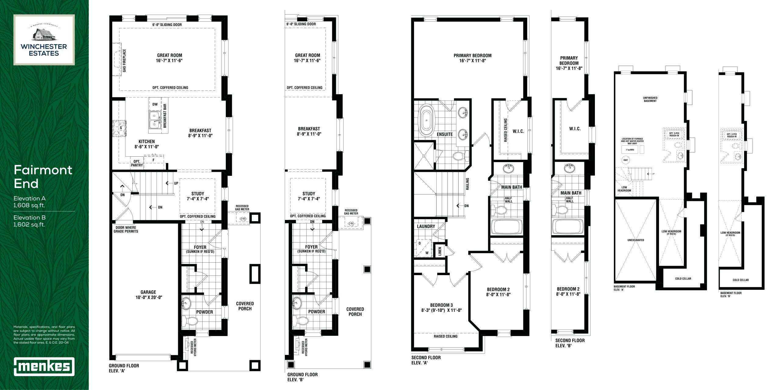 Fairmont End floor plan