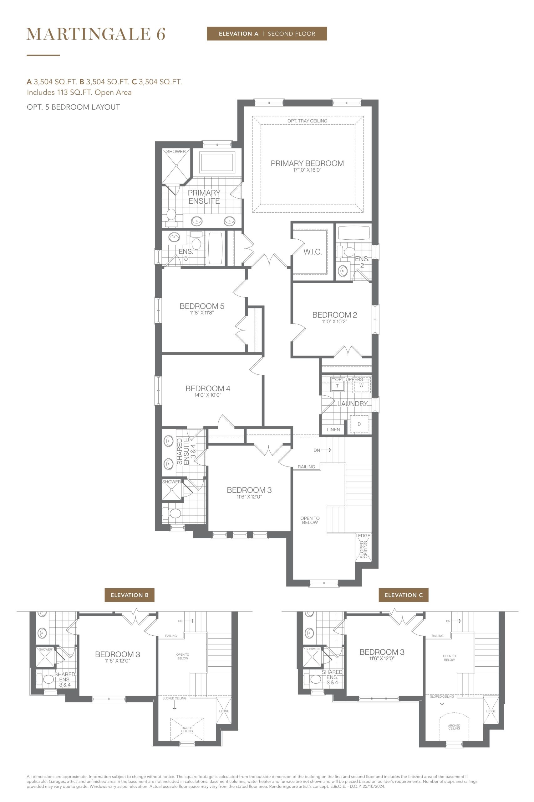 The Martingale 6 (Opt. 5bd Layout) floor plan
