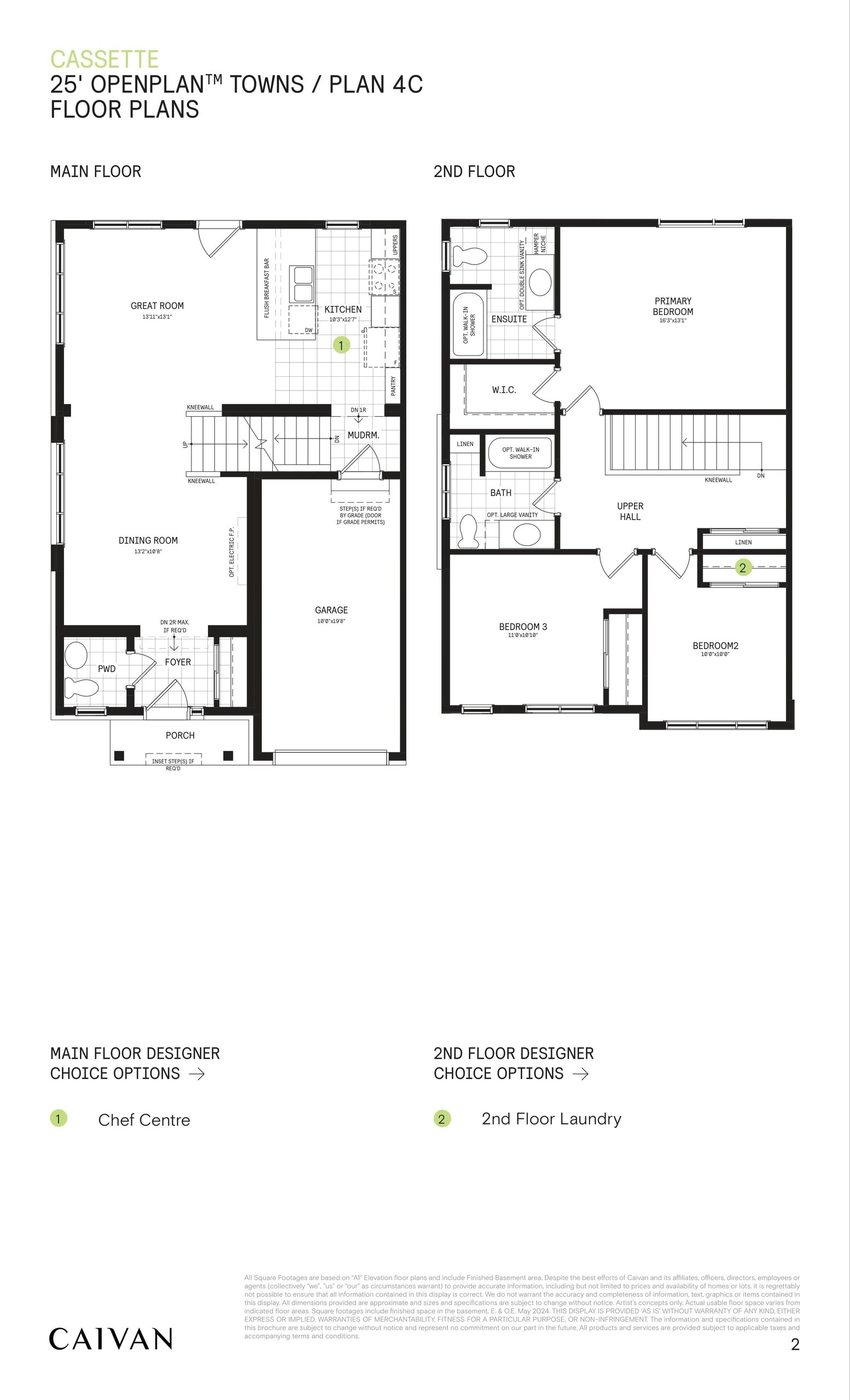 25' Open Plan Towns / Plan 4C floor plan