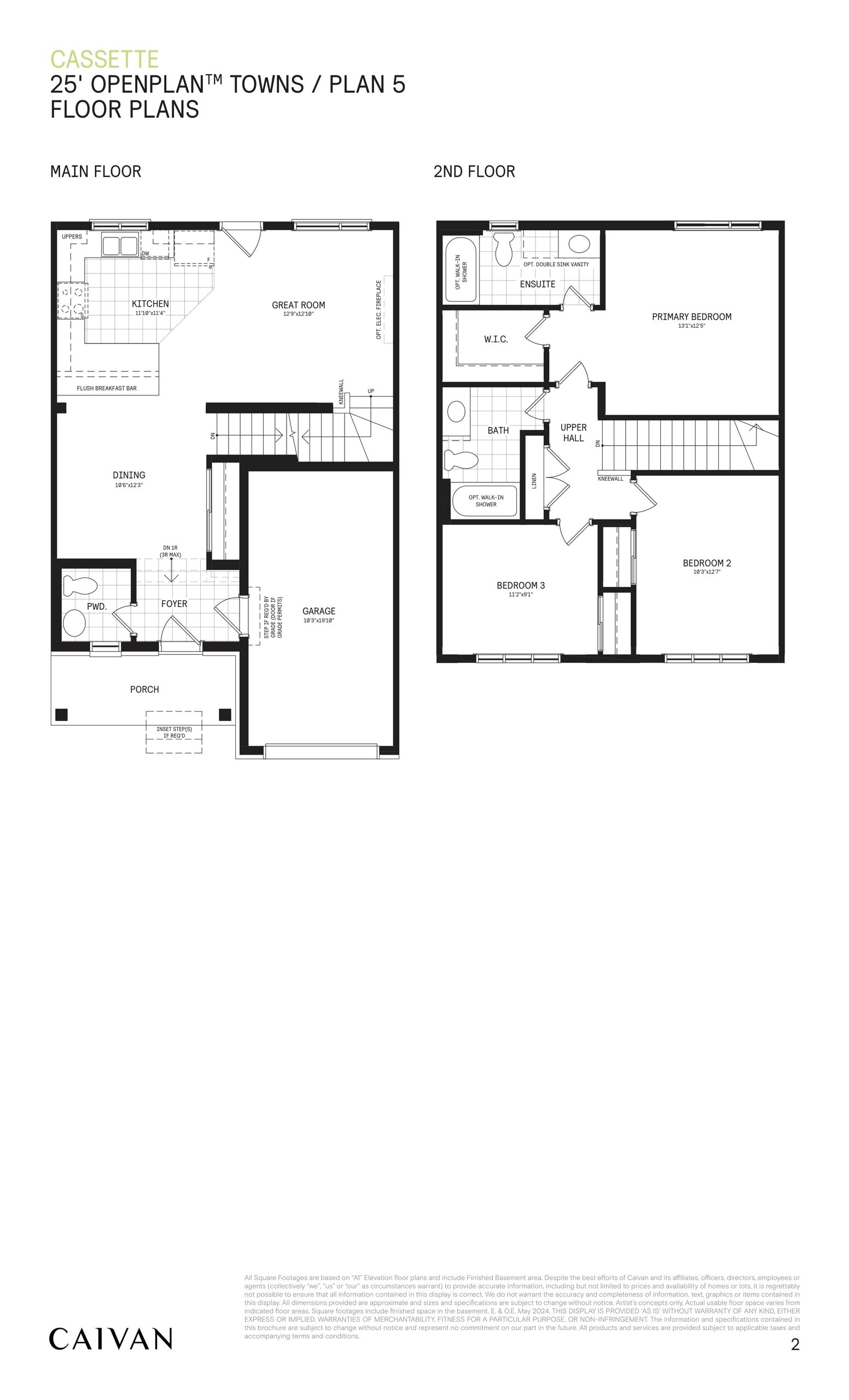 25' Open Plan Towns / Plan 5 floor plan