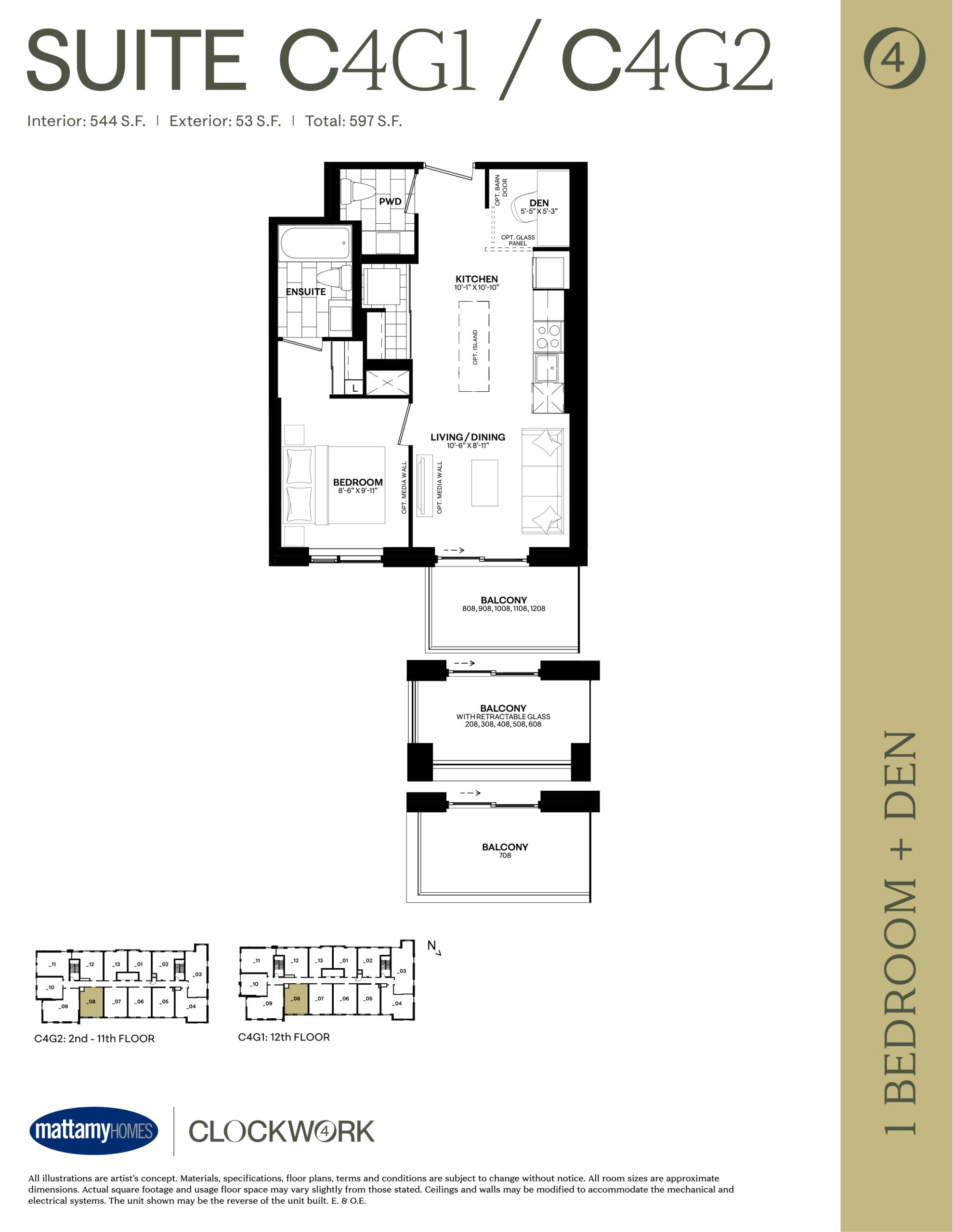 Suite C4G1/C4G2 floor plan