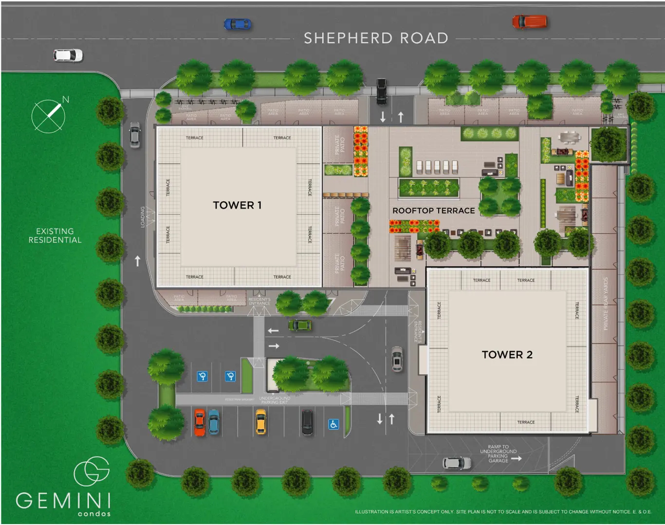 Gemini Condos South Tower in Oakville — rendering 15