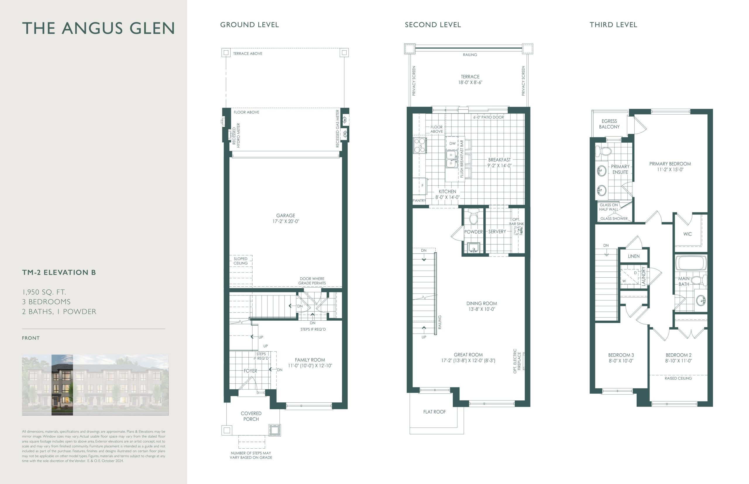 The Angus Glen TM-2 Elevation B floor plan