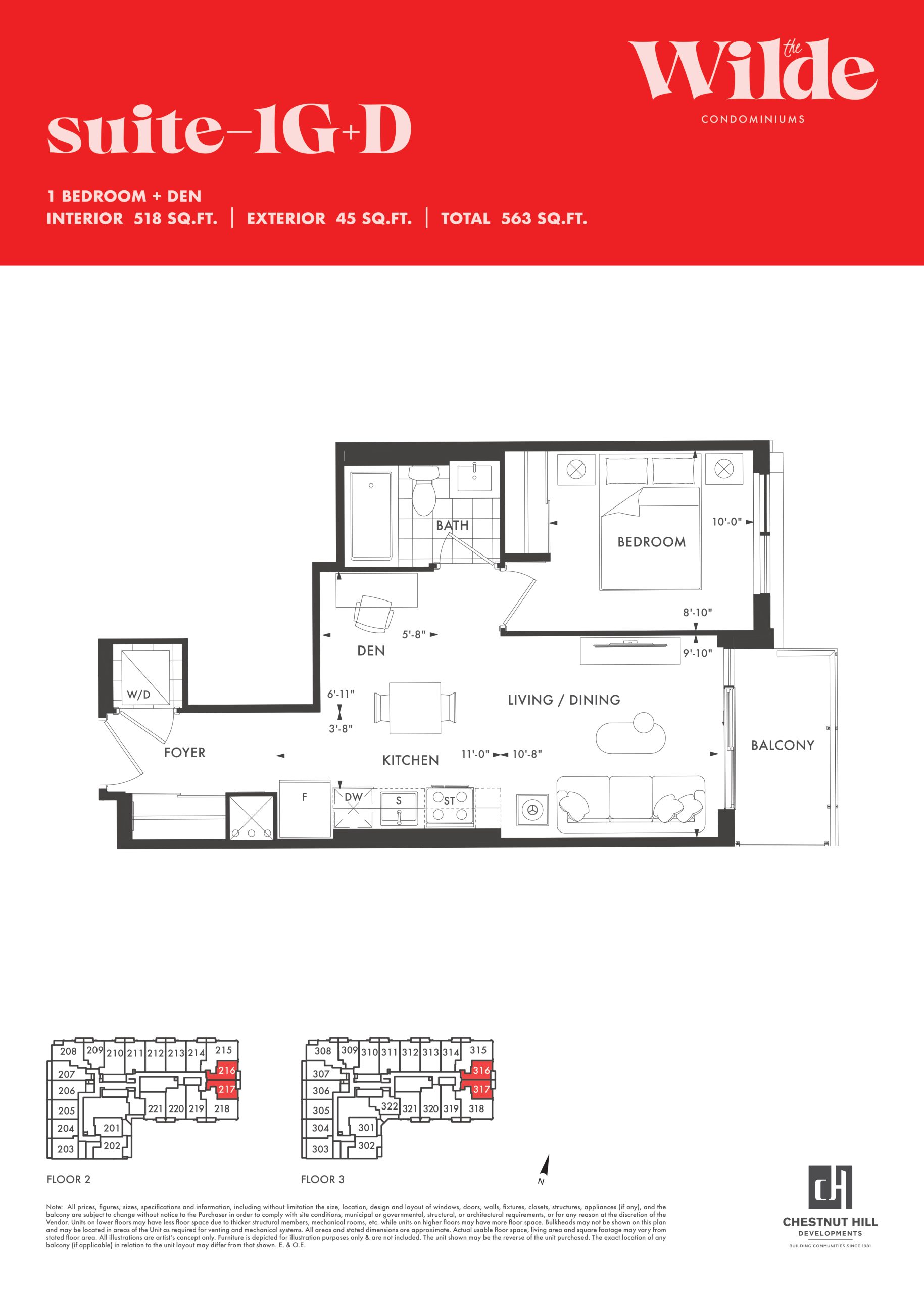 1G+D floor plan