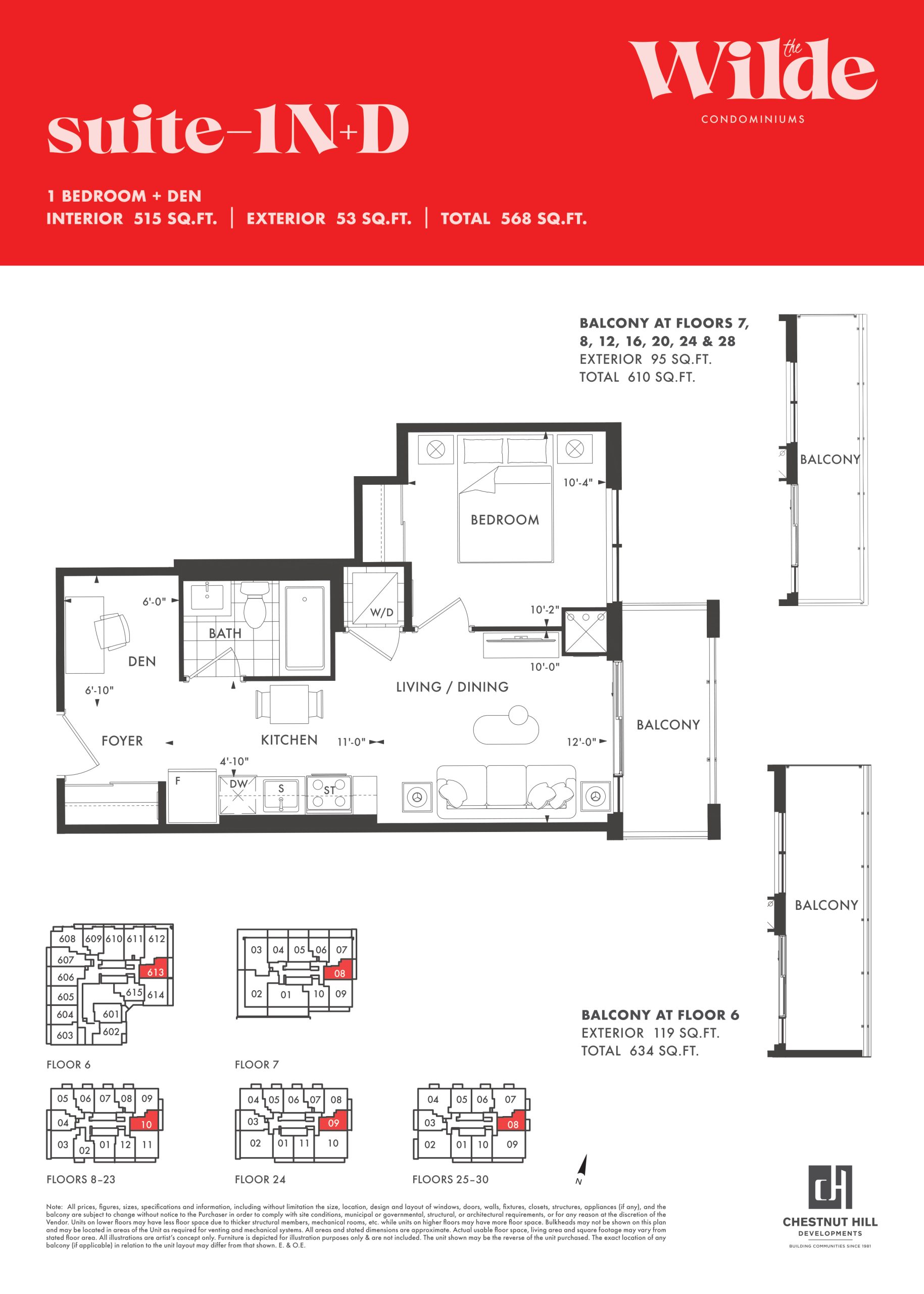 1N+D floor plan