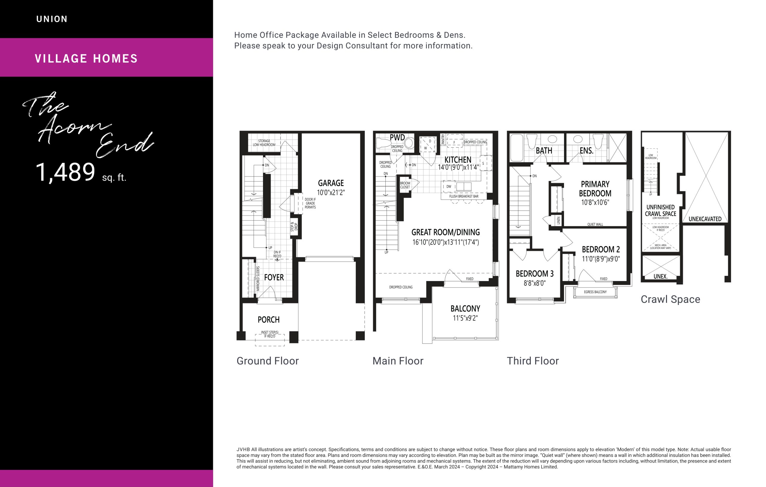 The Acorn End floor plan