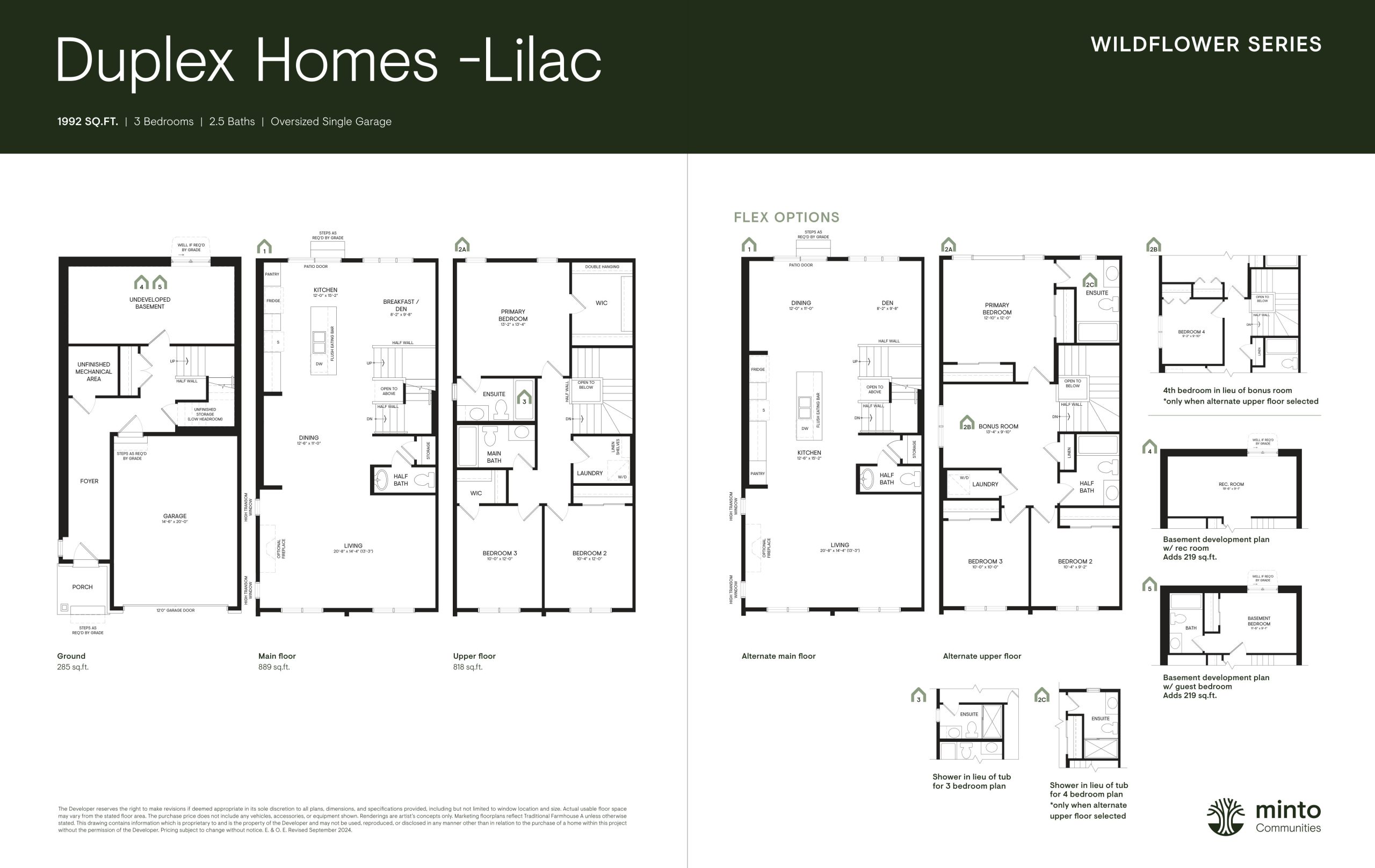 Duplex Homes - Lilac floor plan