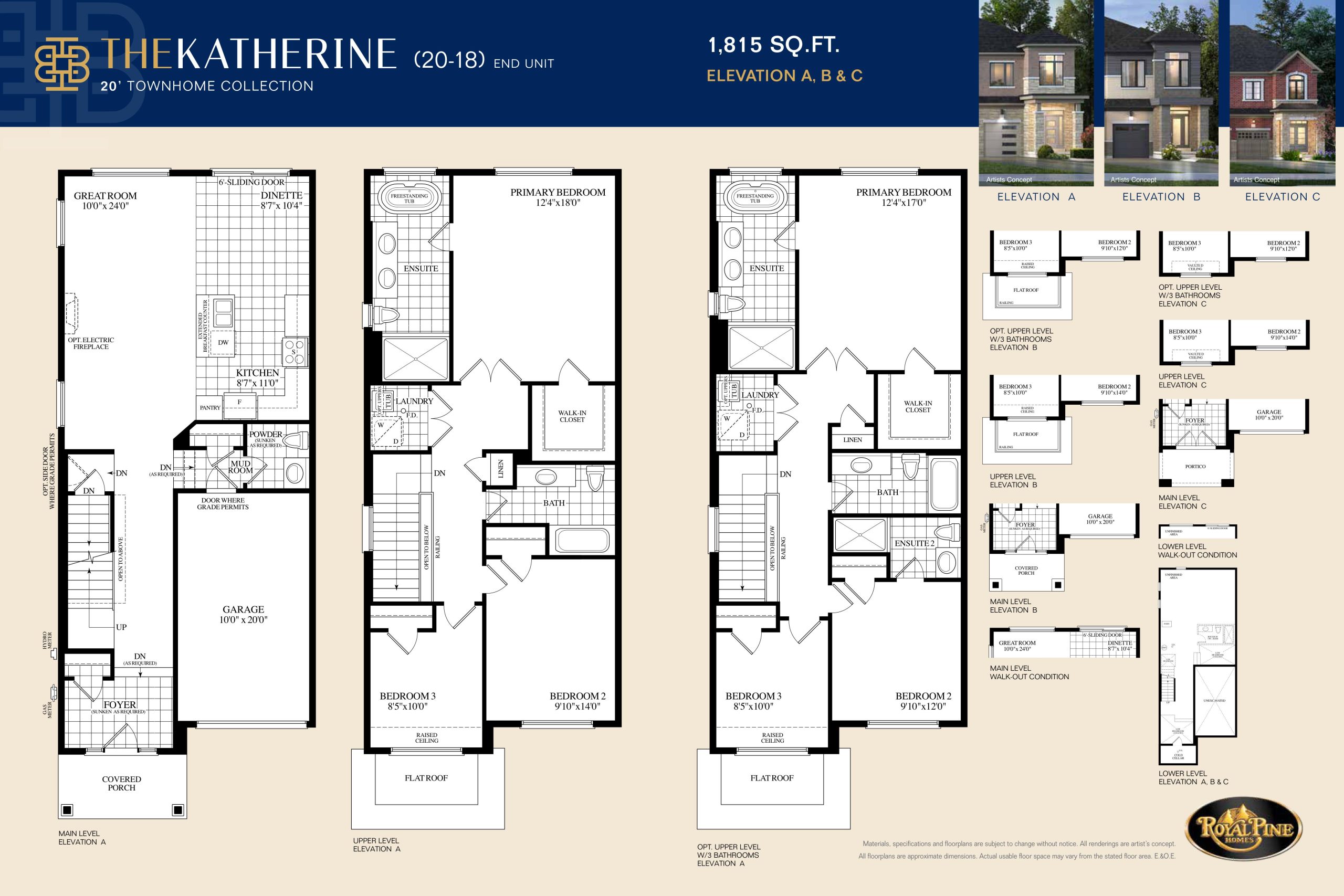 The Katherine End Unit floor plan