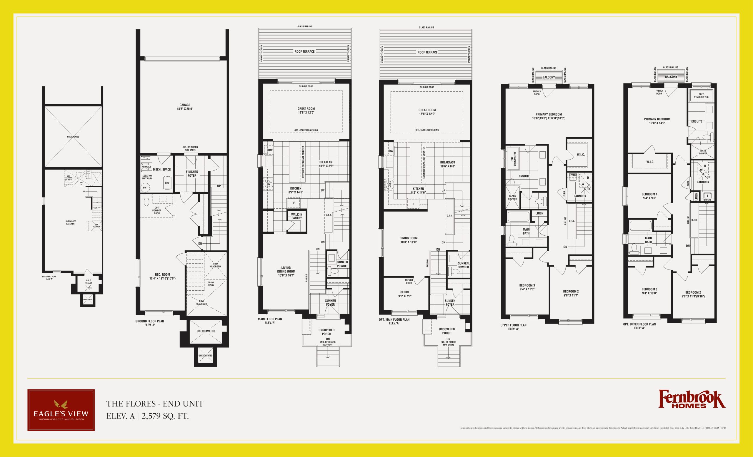 The Flores - End Unit floor plan