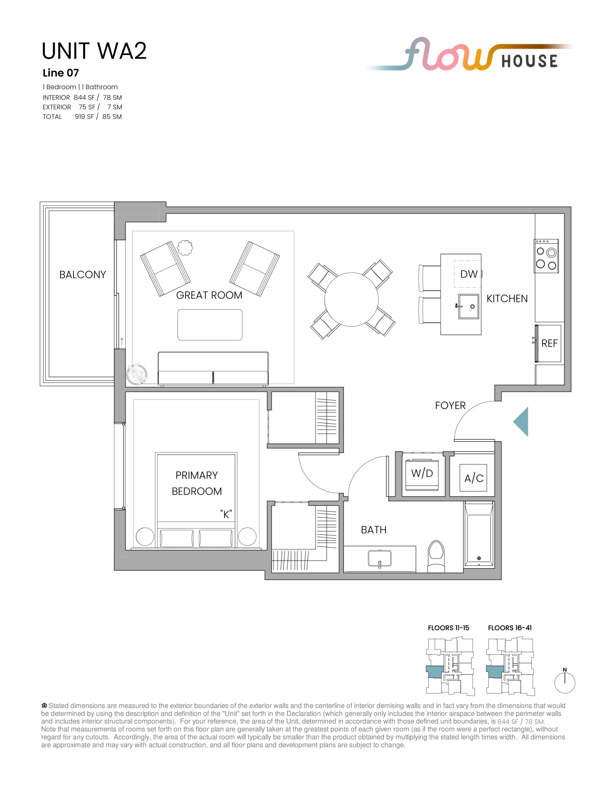 Unit WA2 floor plan