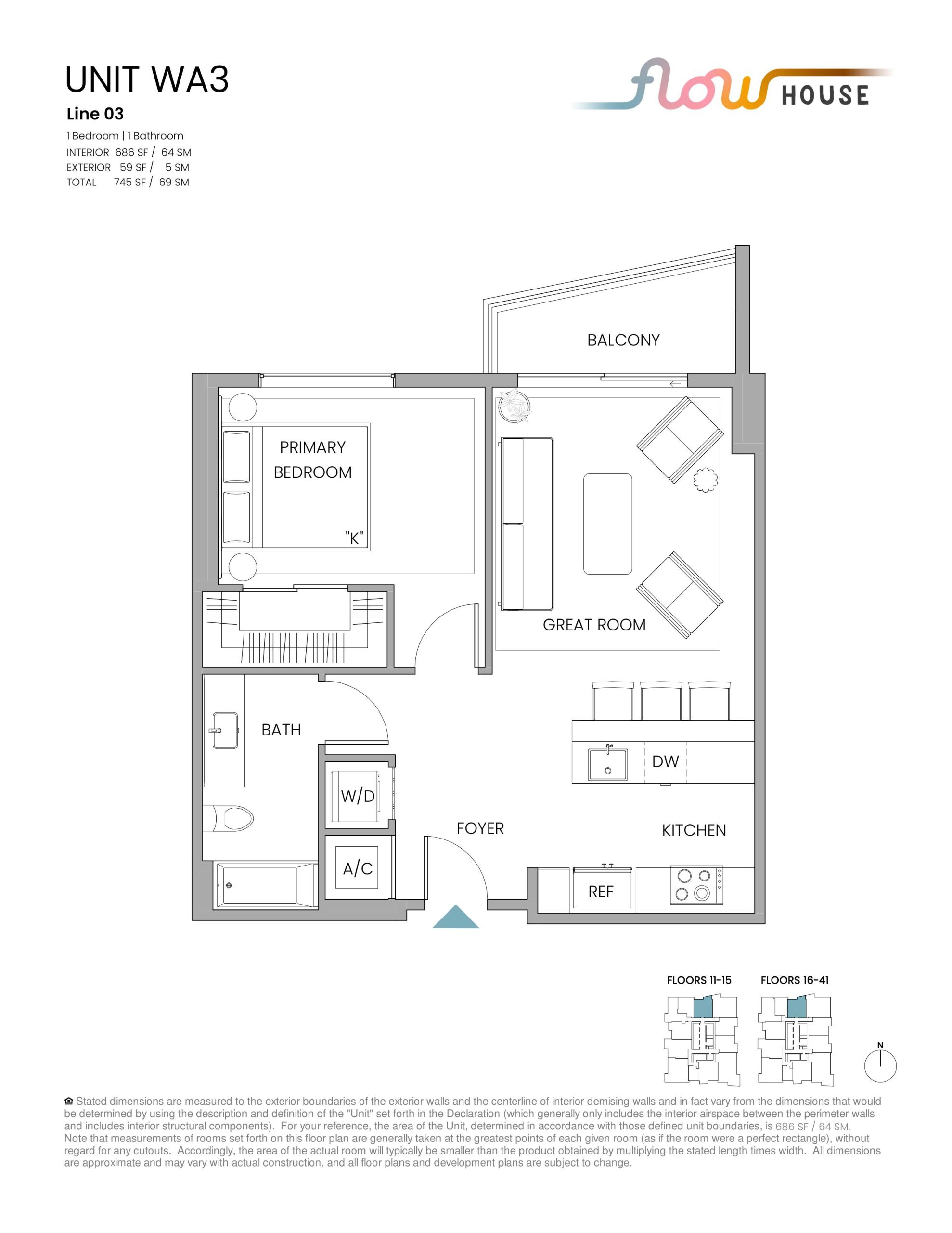 Unit WA3 floor plan