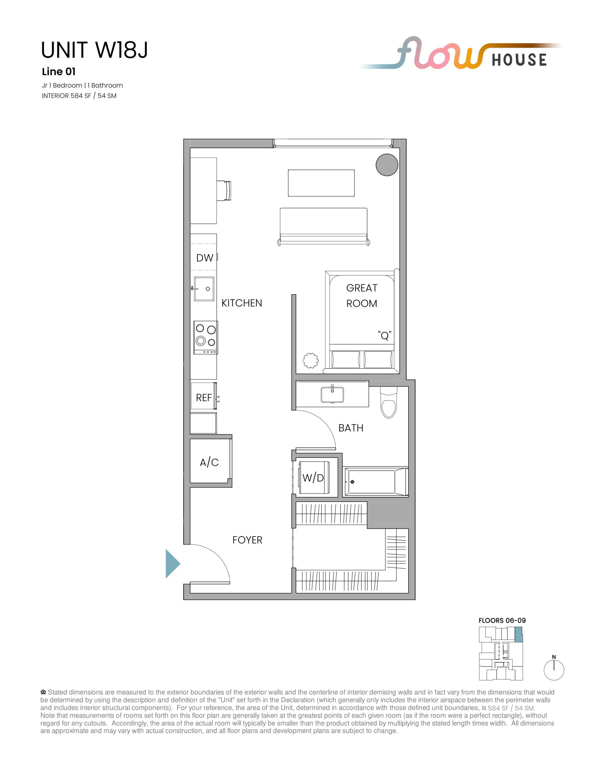 Unit W18J floor plan