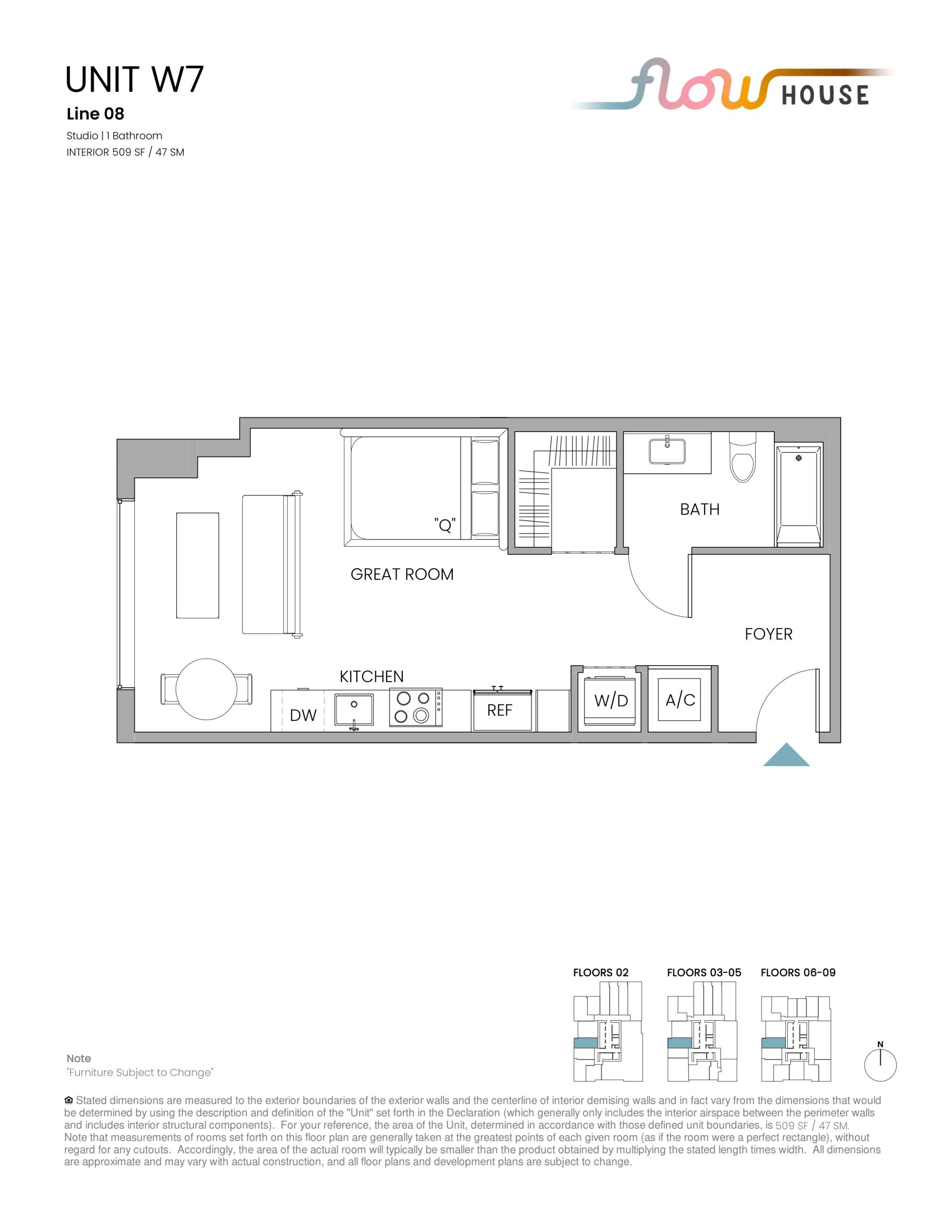 Unit W7 floor plan