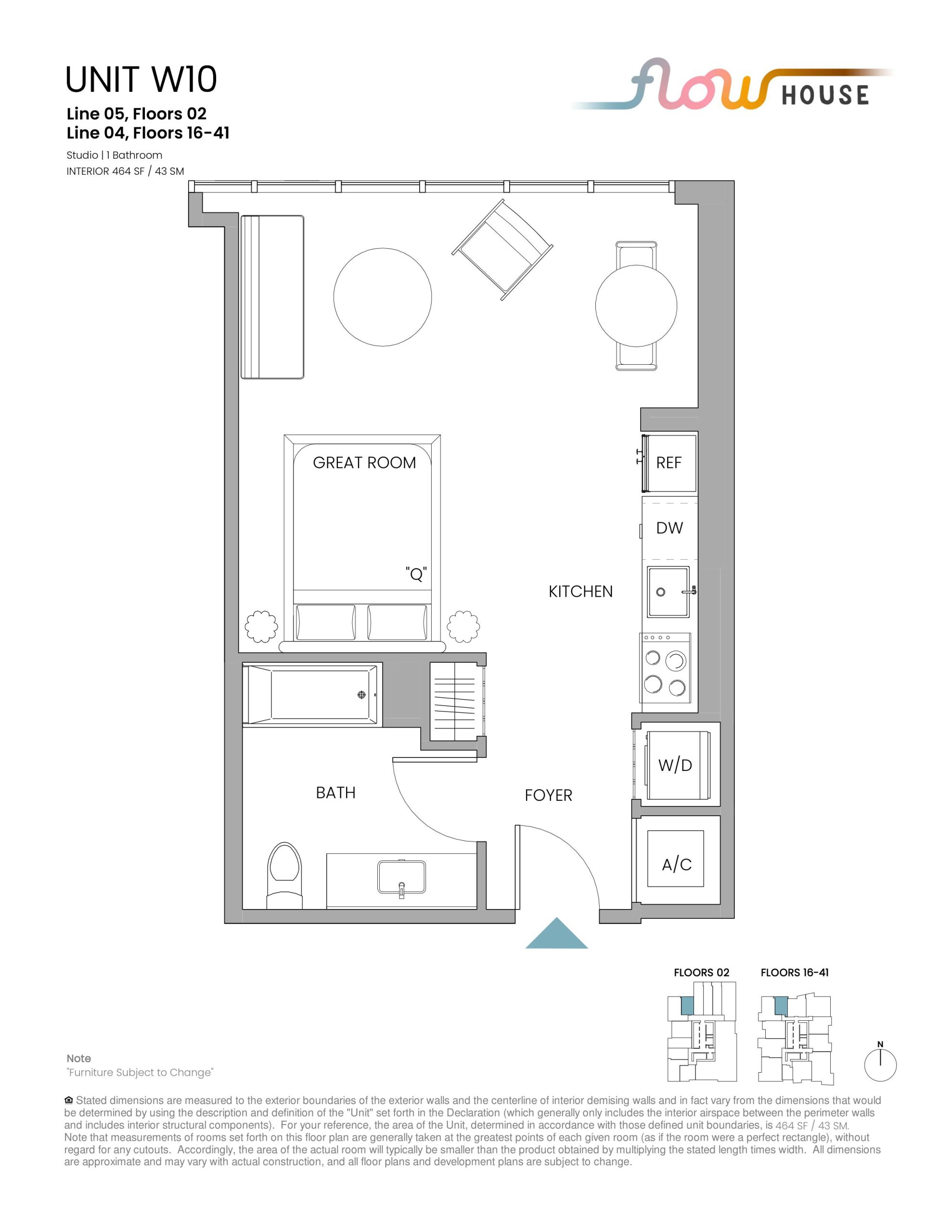 Unit W10 floor plan