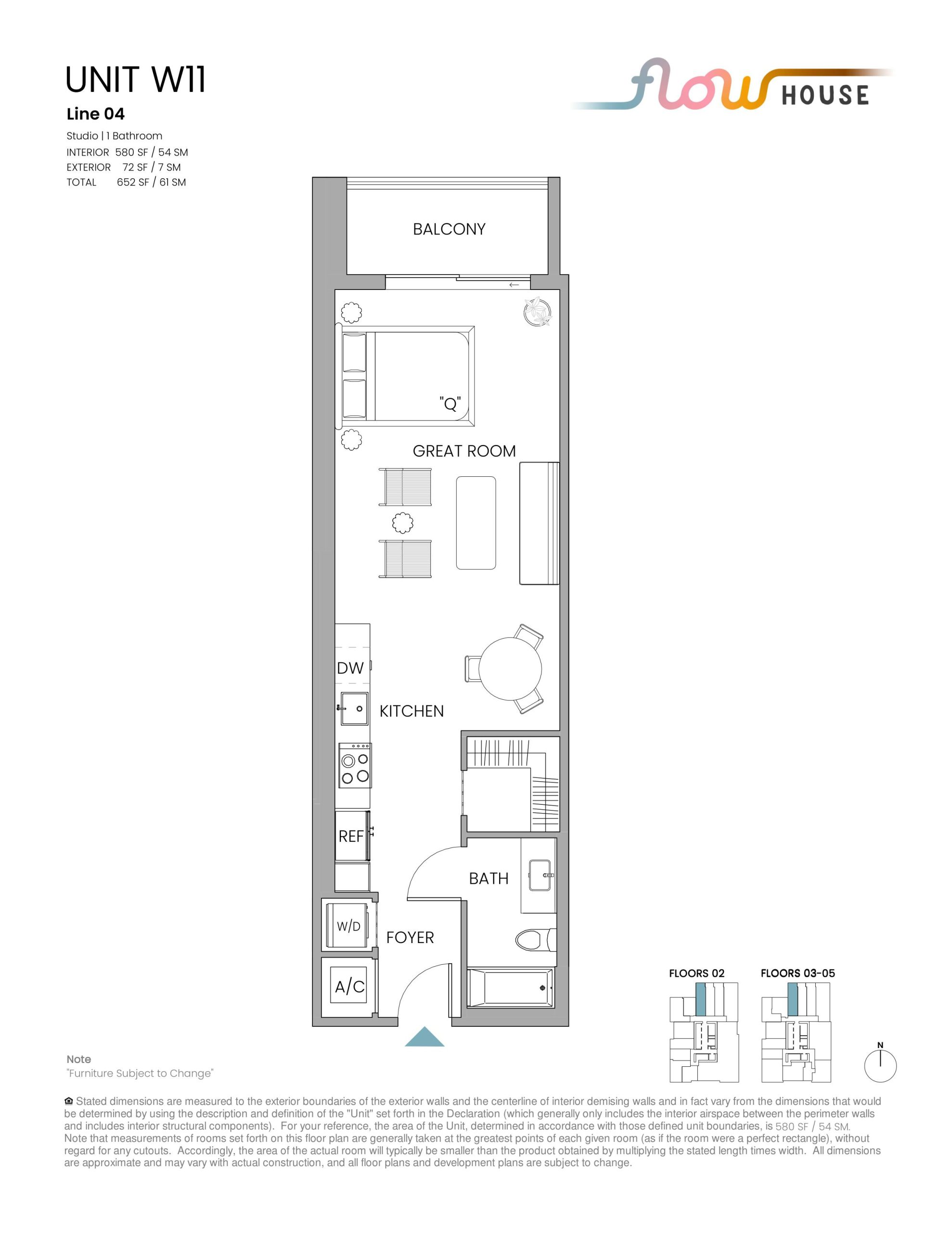 Unit W11 floor plan