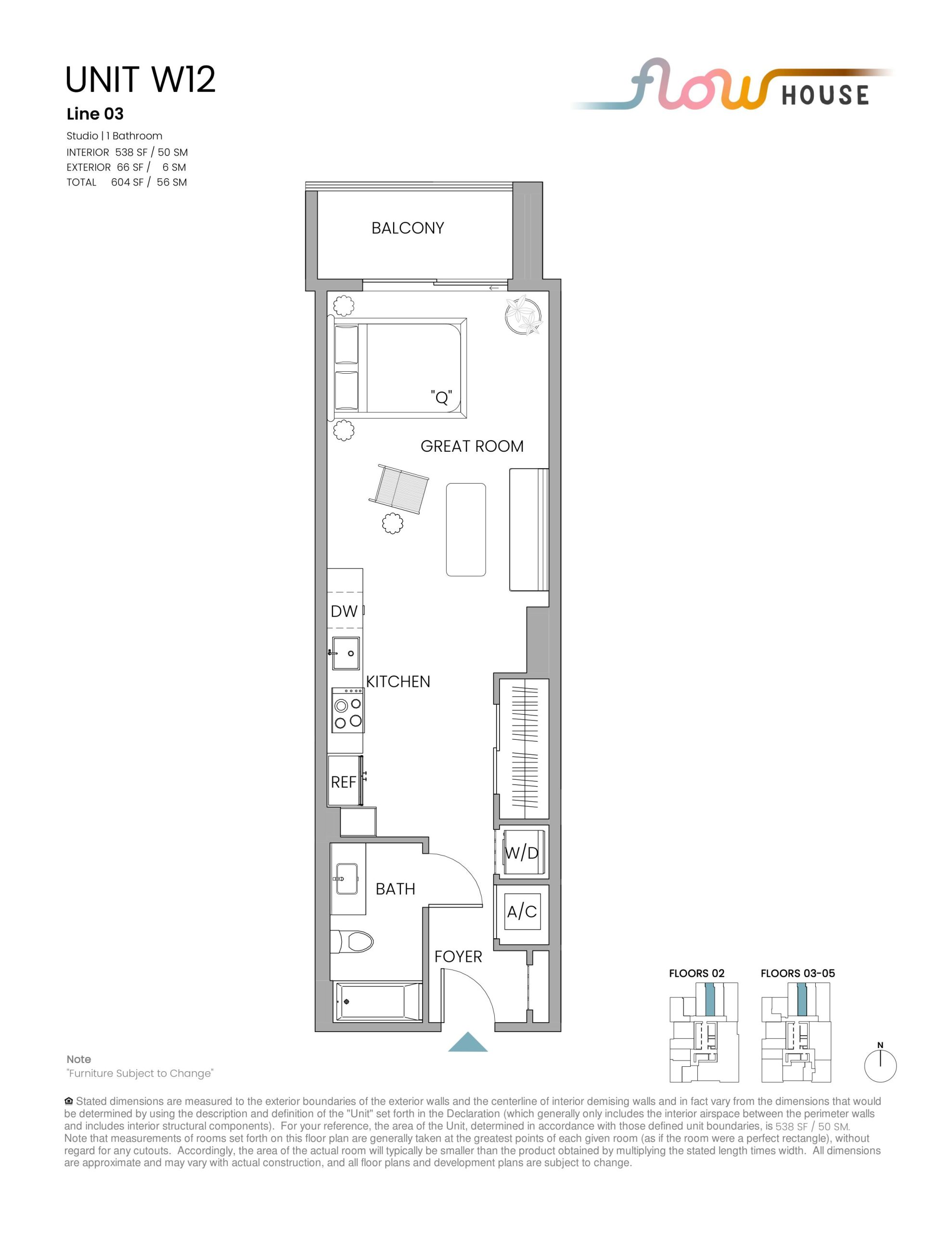 Unit W12 floor plan