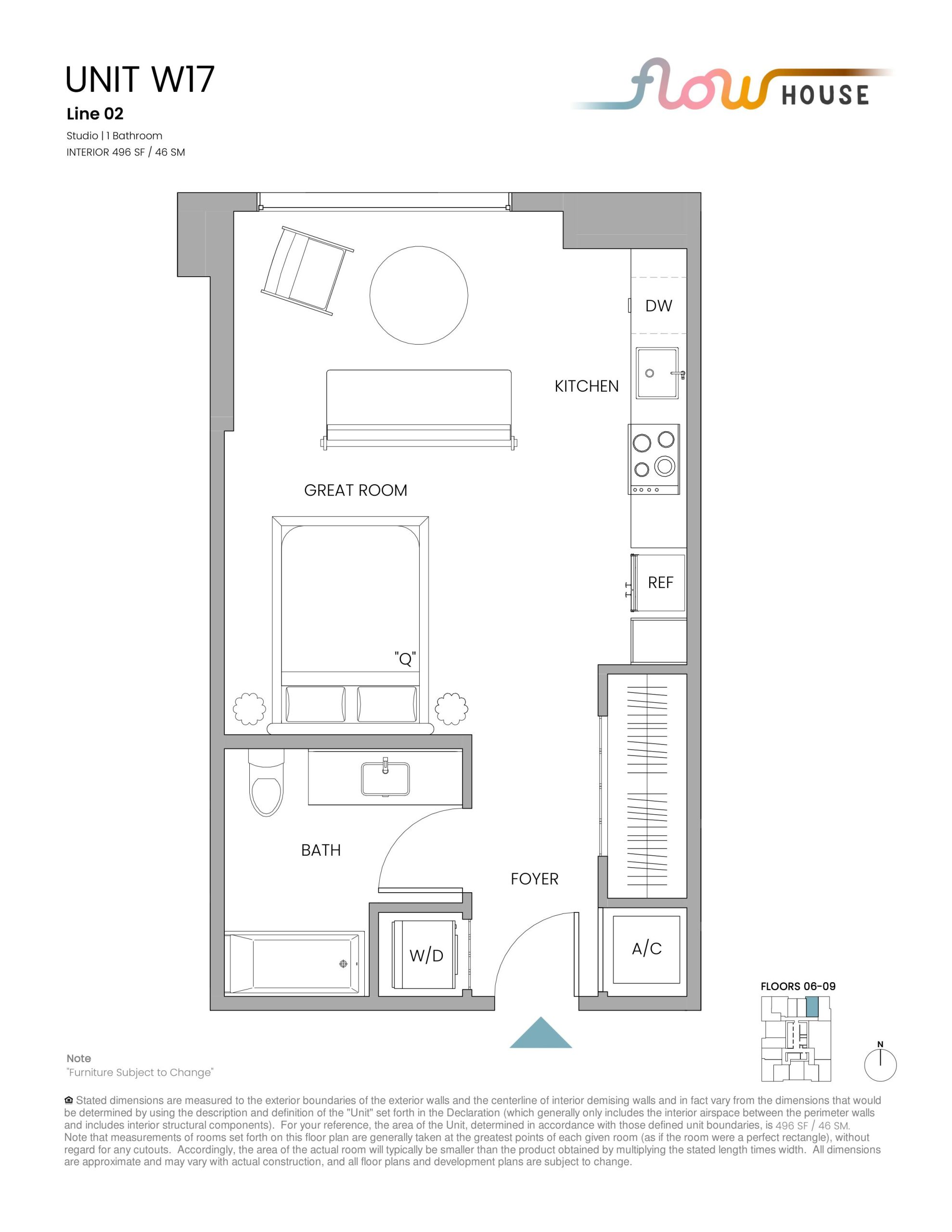 Unit W17 floor plan