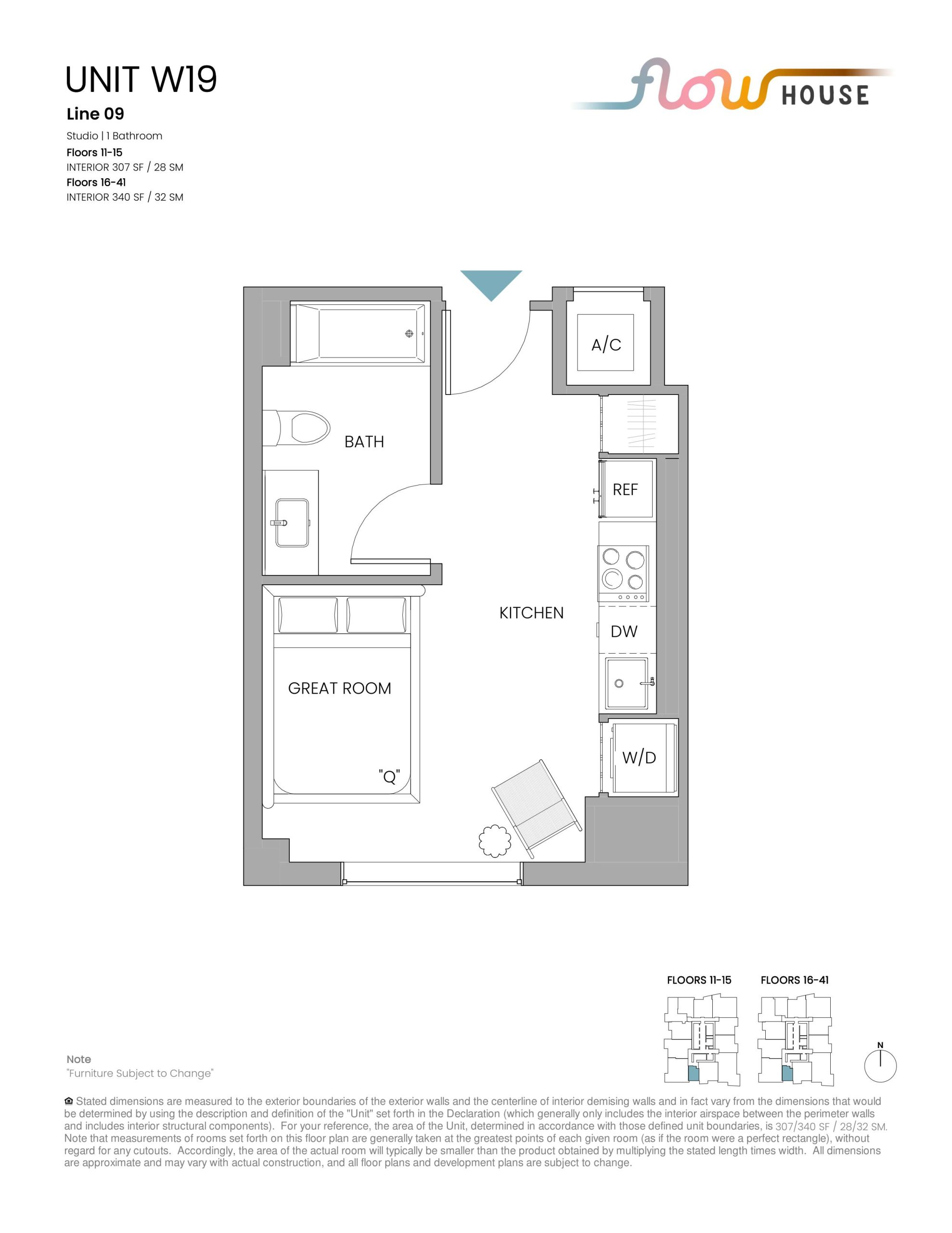Unit W19 floor plan