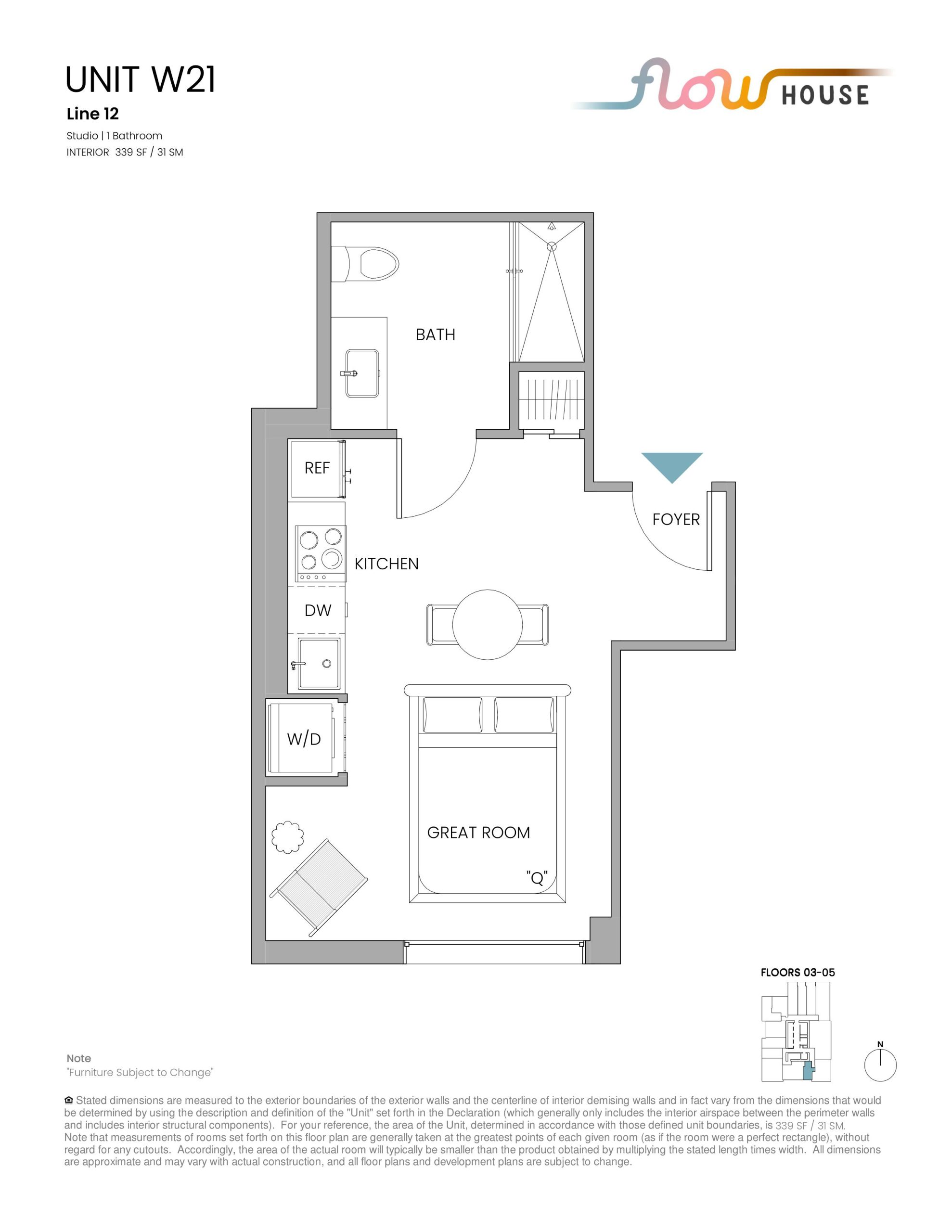 Unit W21 floor plan