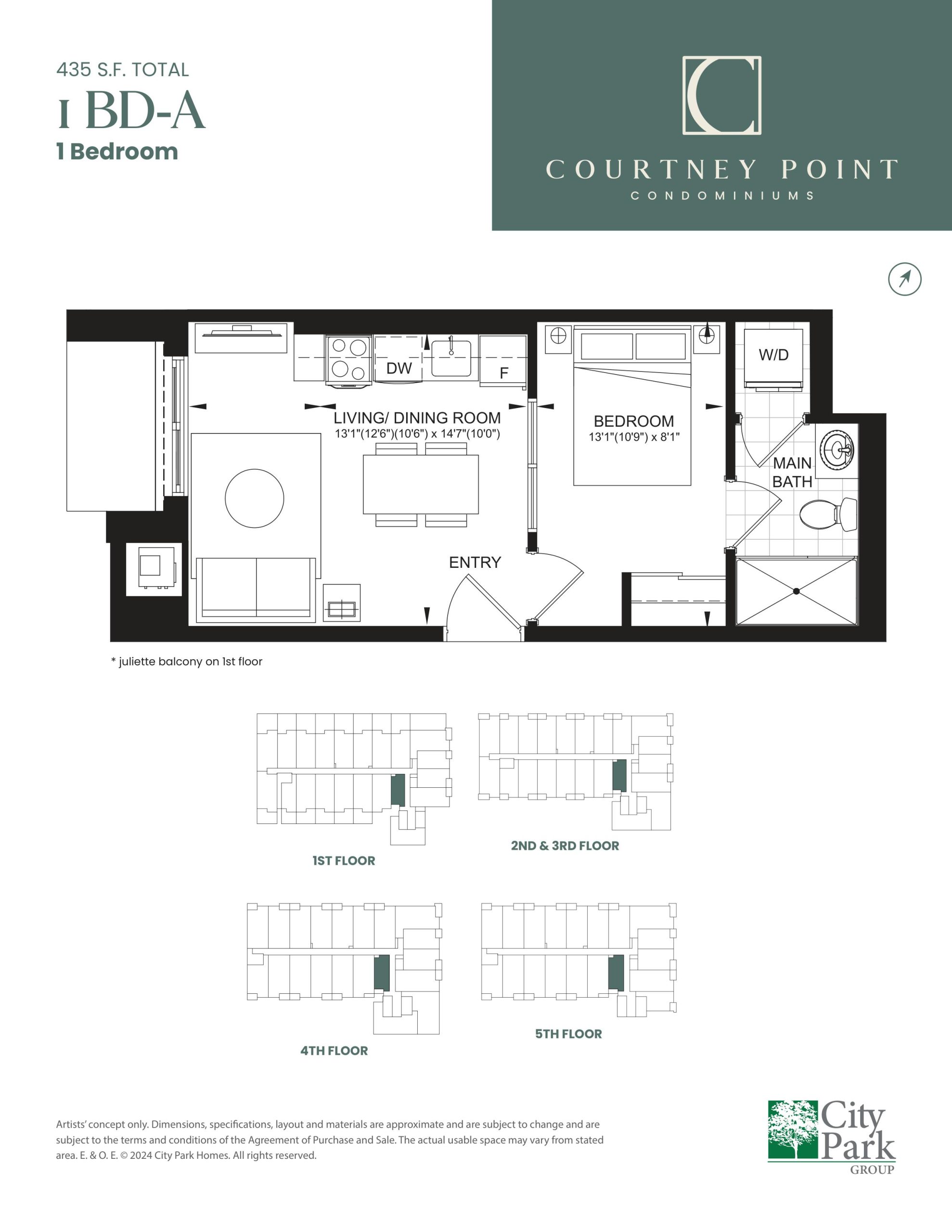 1 BD-A floor plan