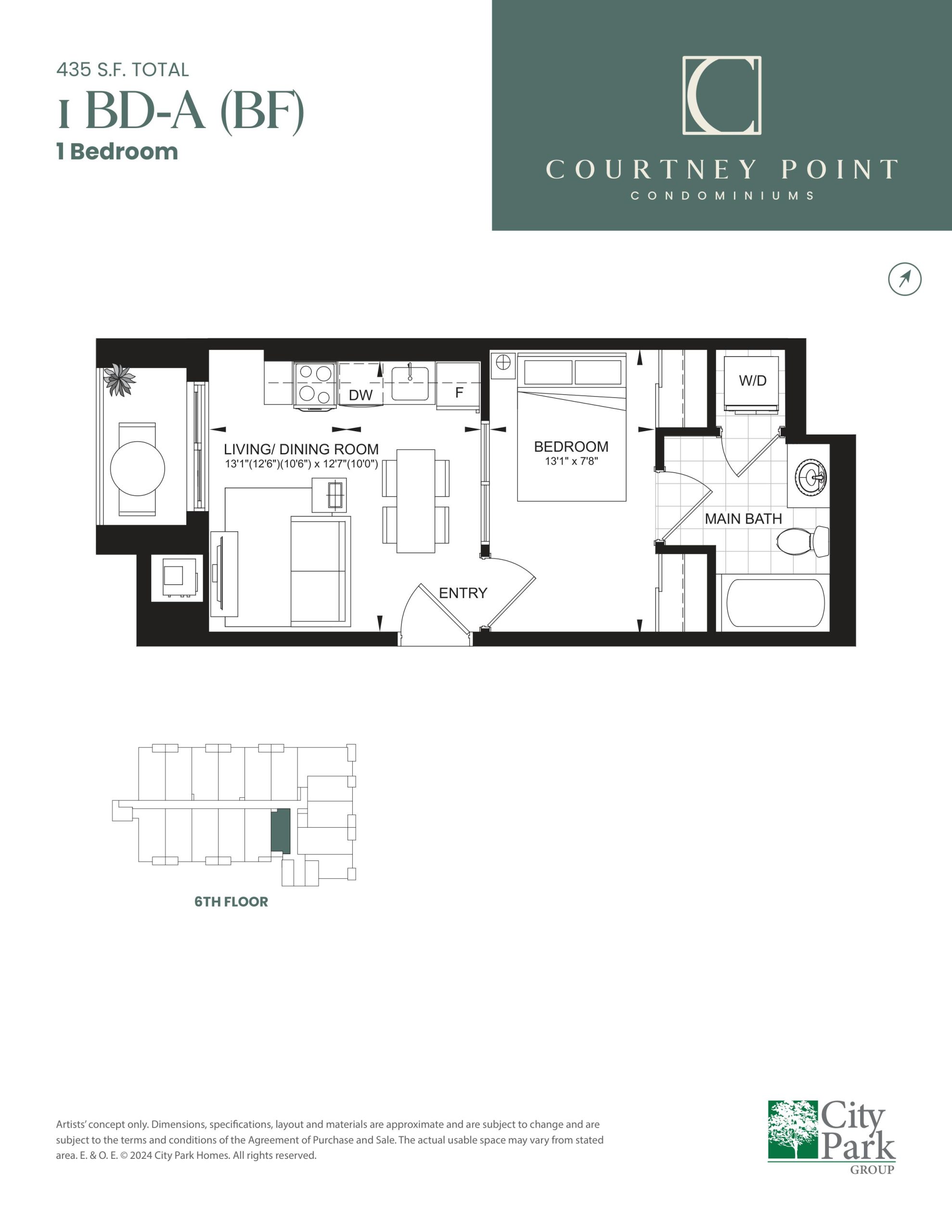 1 BD-A (BF) floor plan