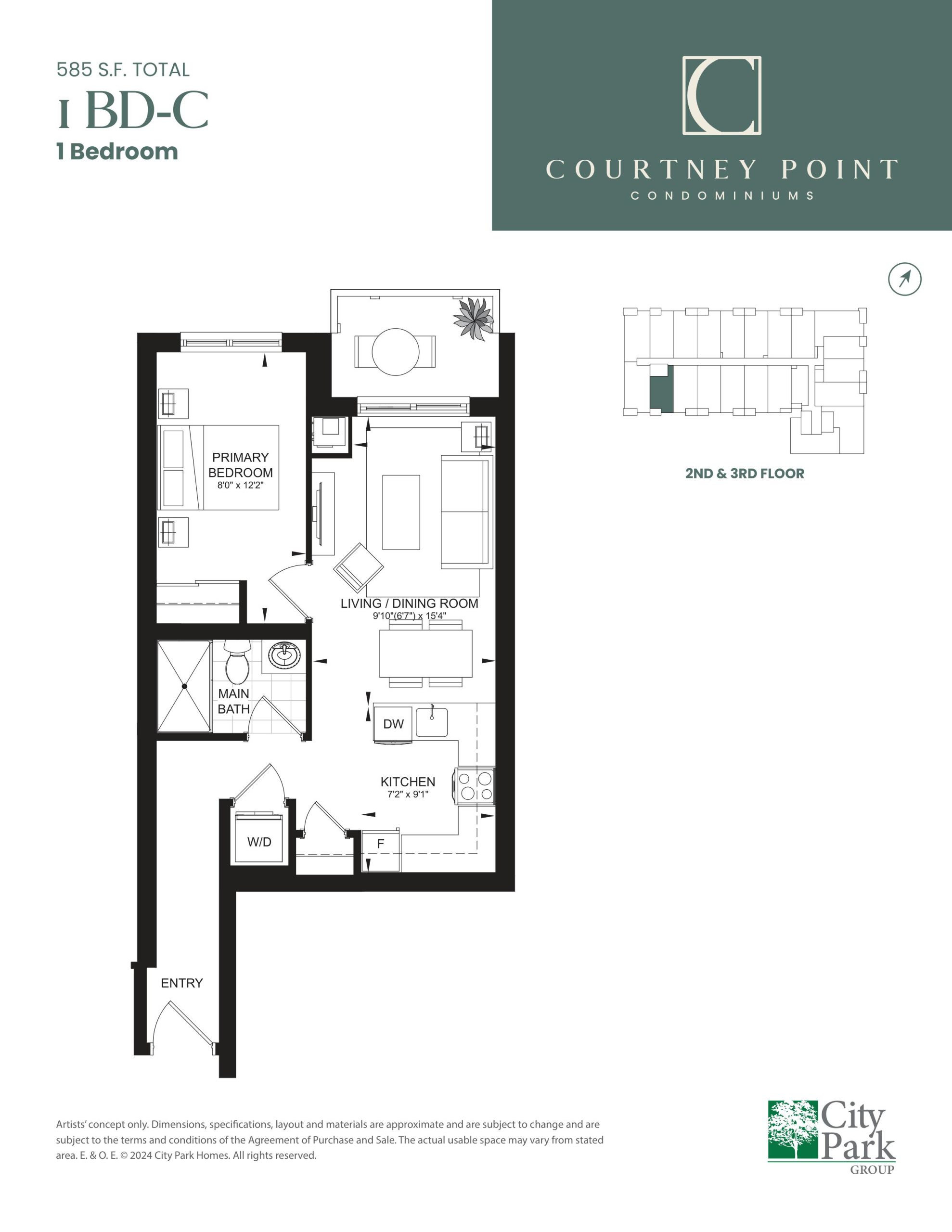 1 BD-C floor plan