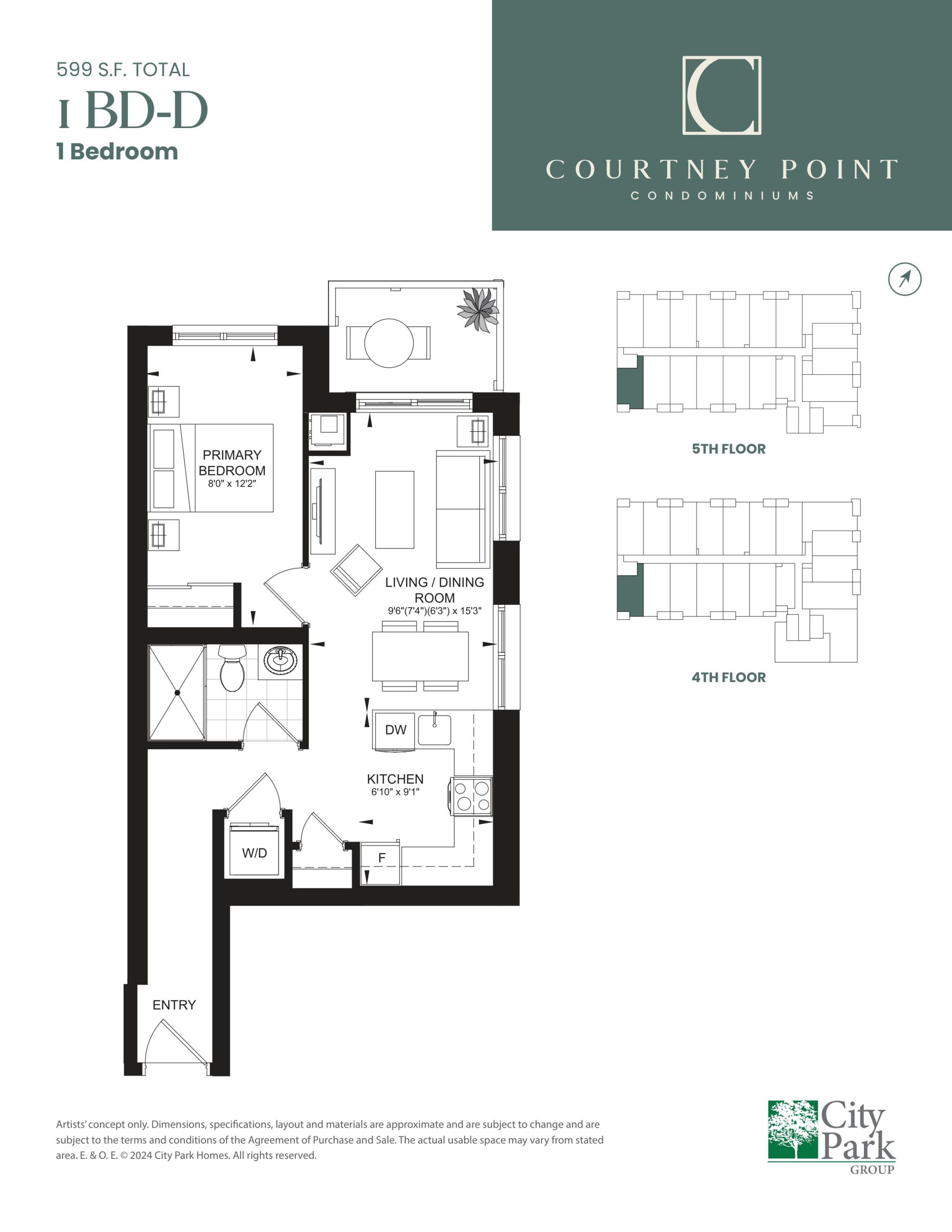 1 BD-D floor plan