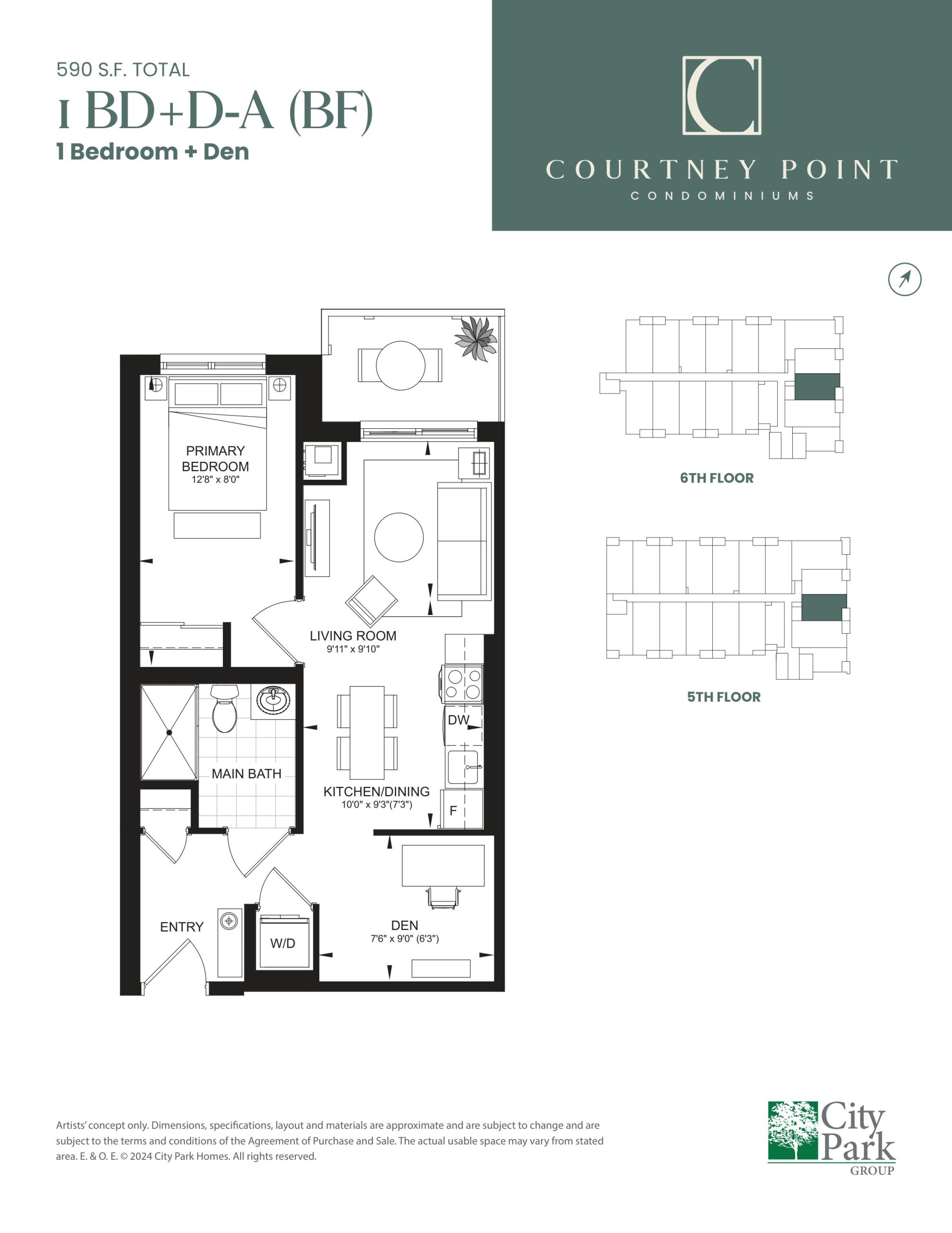 1 BD+D-A (BF) floor plan