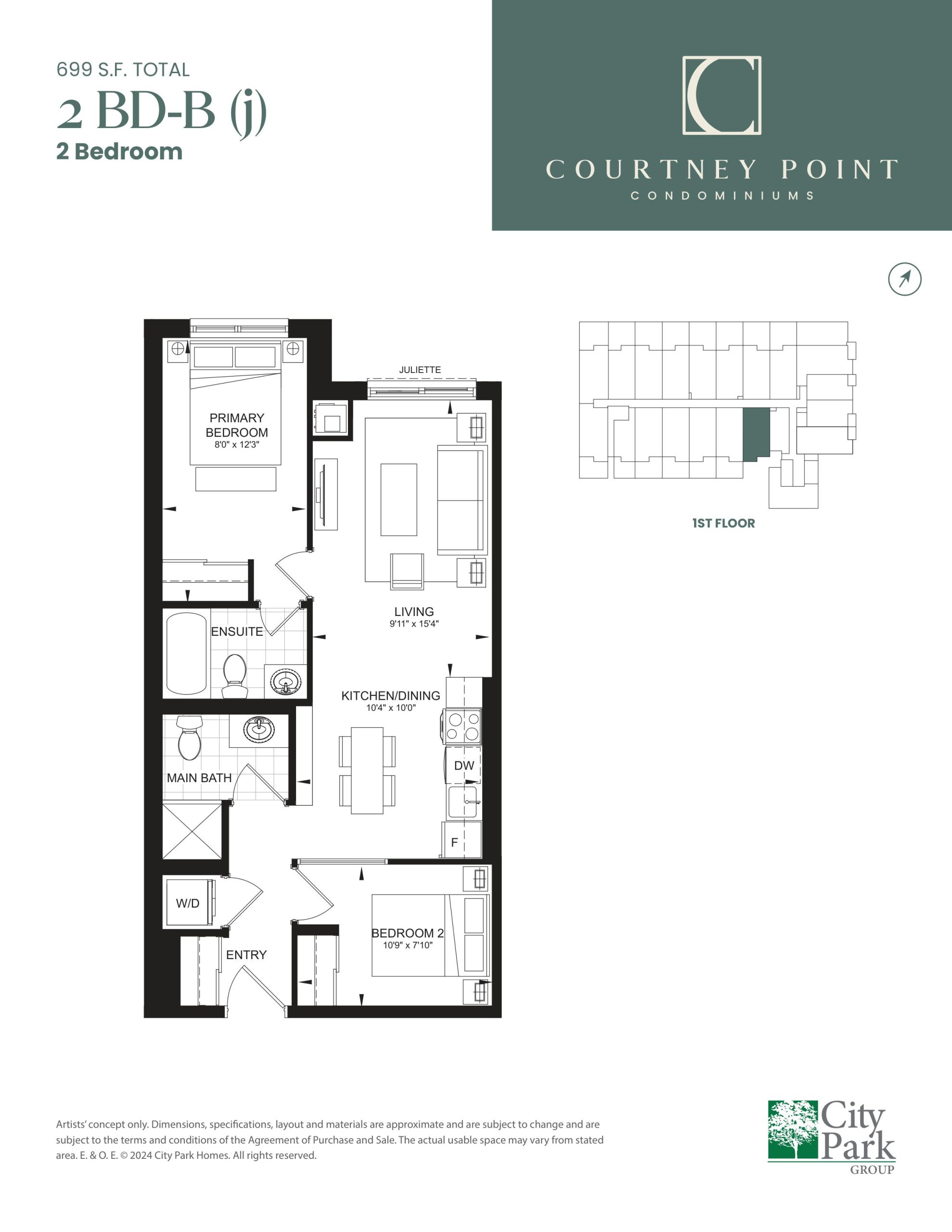 2 BD-B (j) floor plan