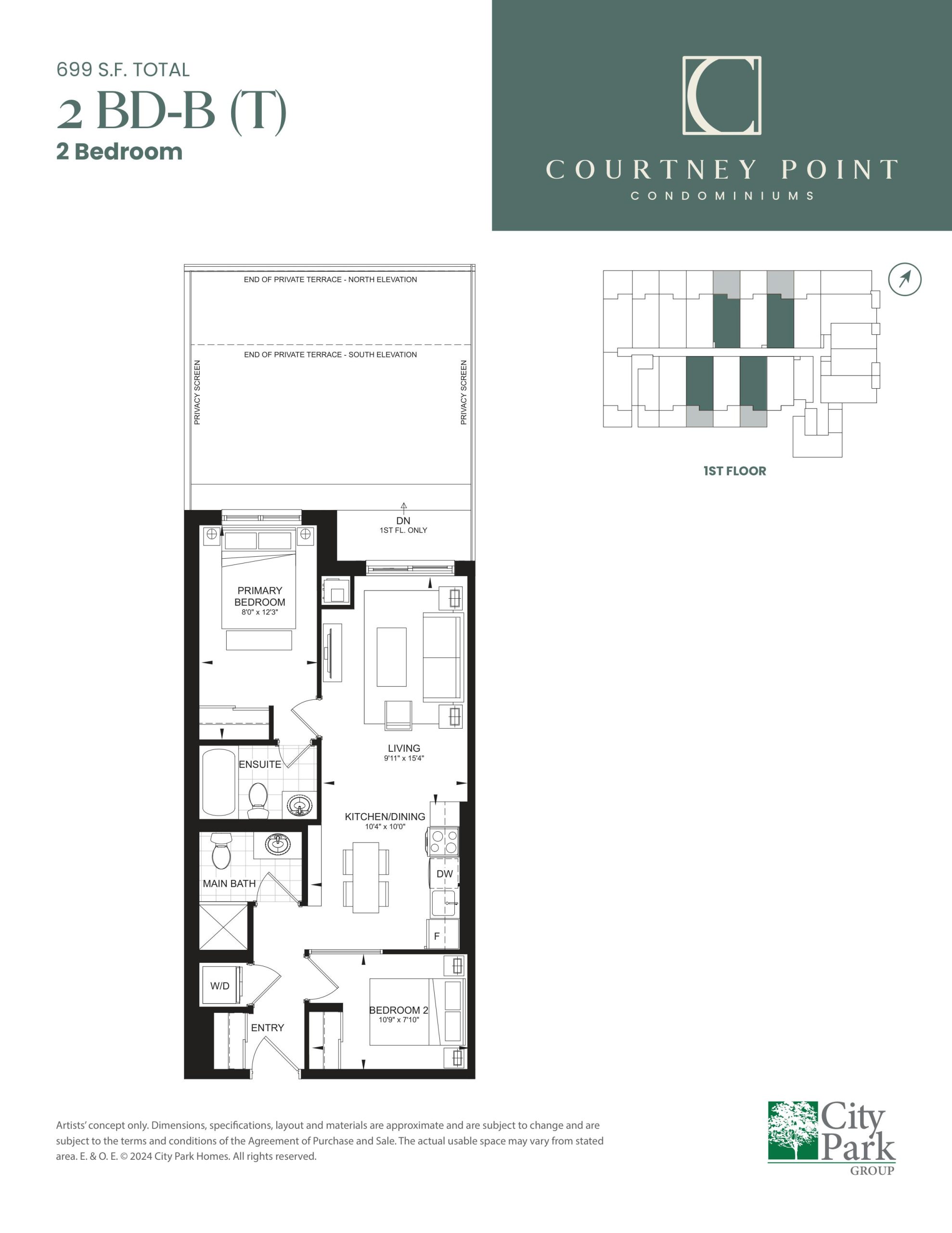 2 BD-B (T) floor plan