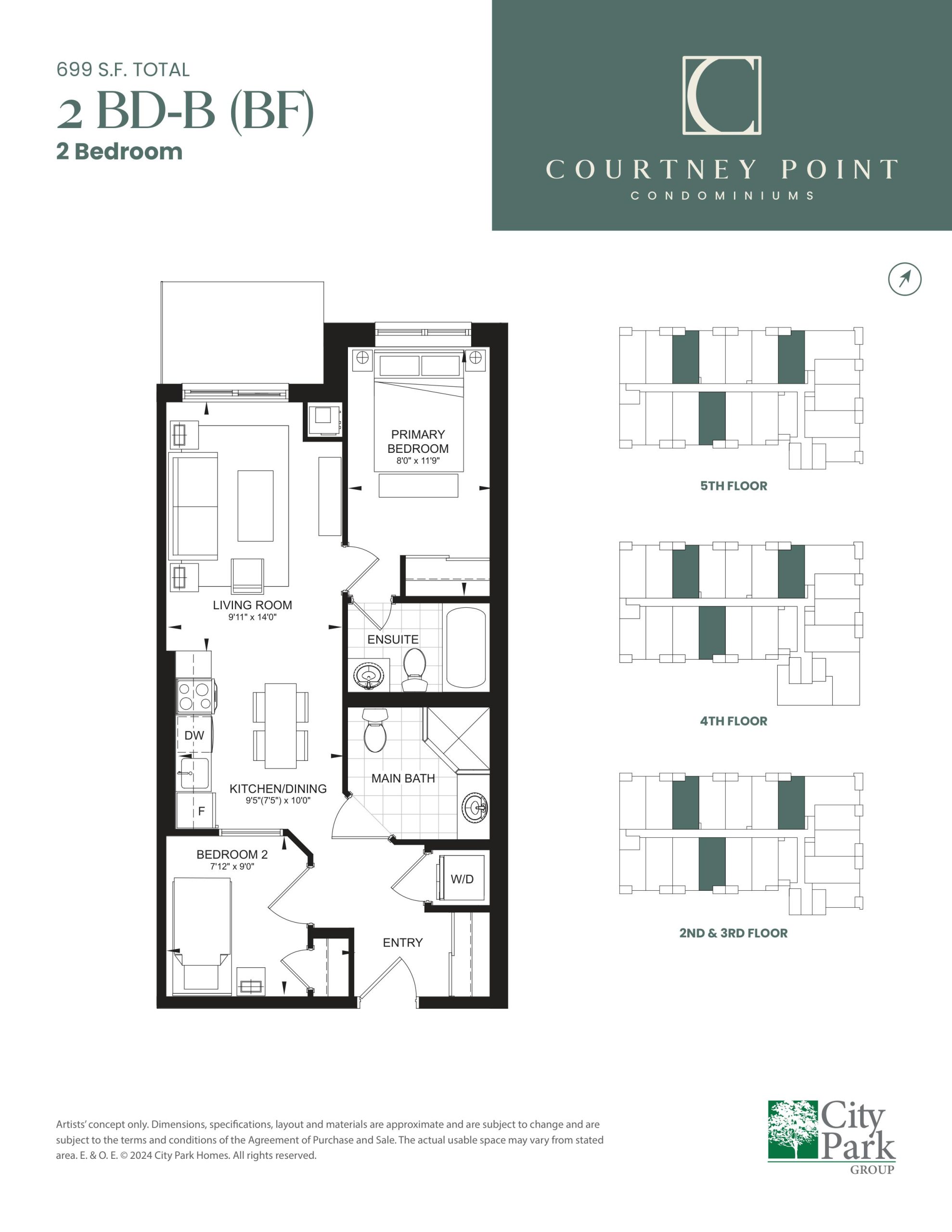 2 BD-B (BF) floor plan