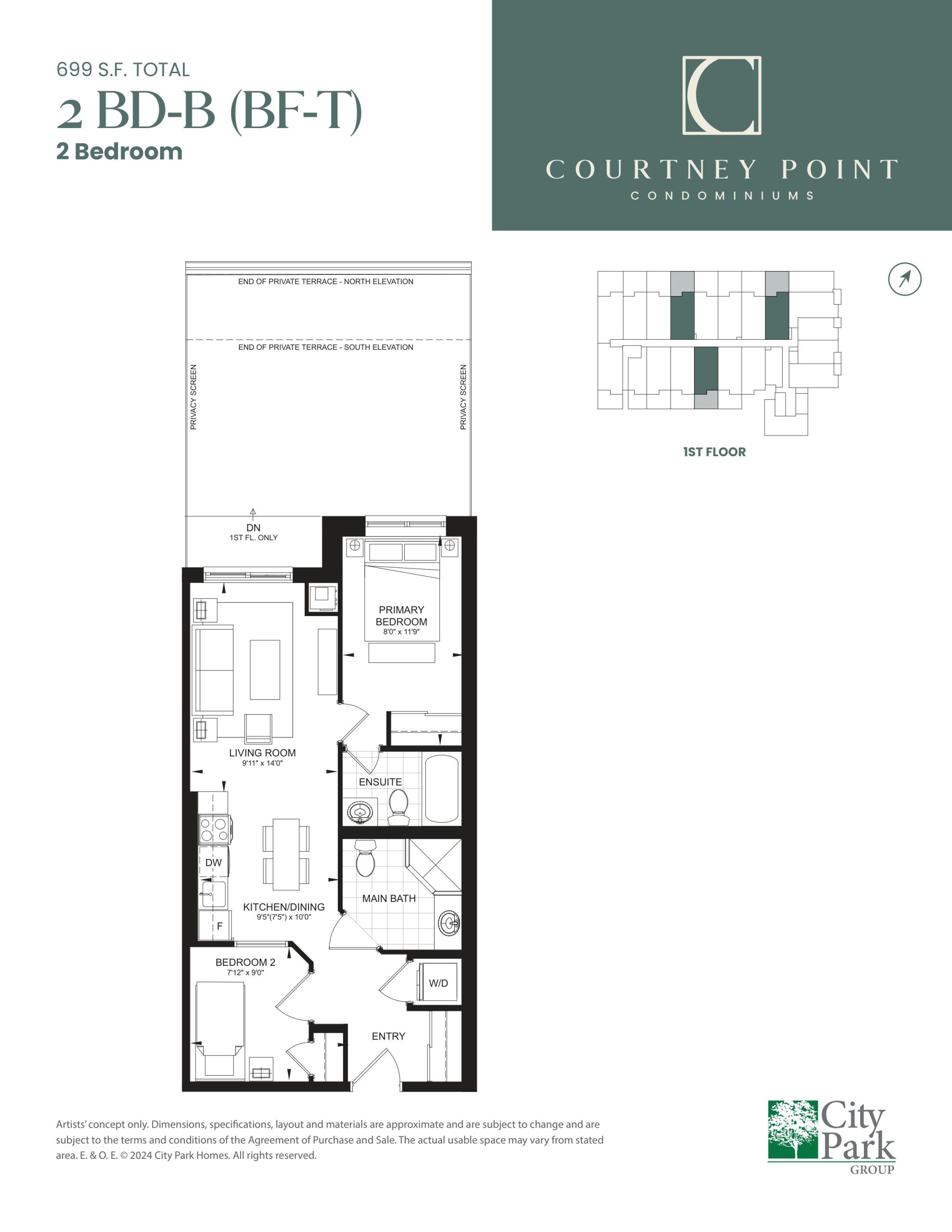 2 BD-B (BF-T) floor plan