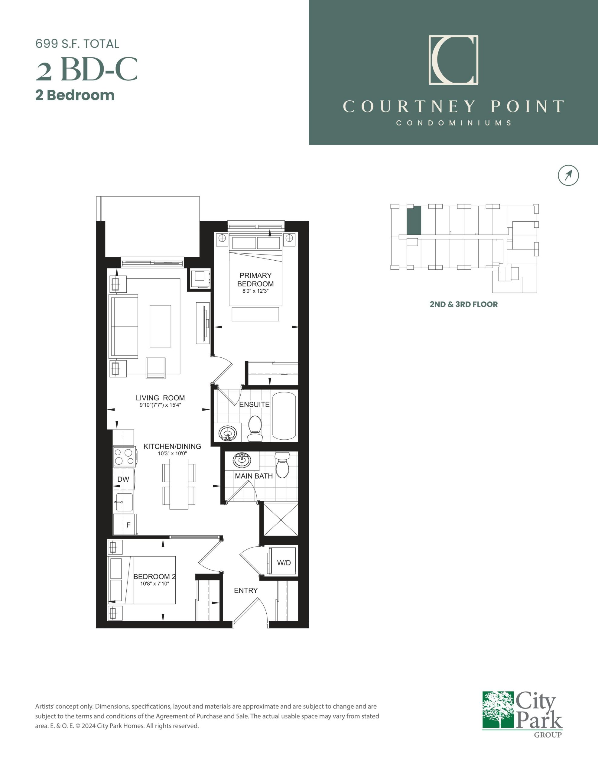 2 BD-C floor plan