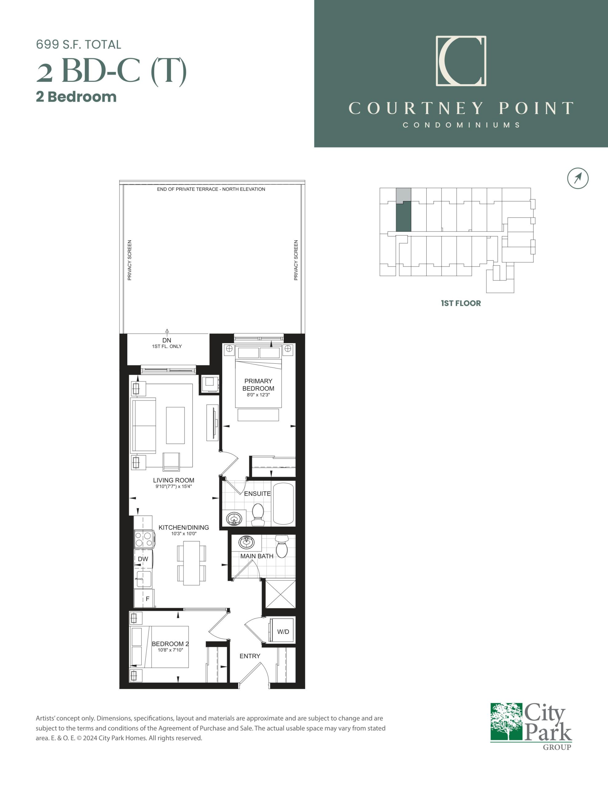 2 BD-C (T) floor plan