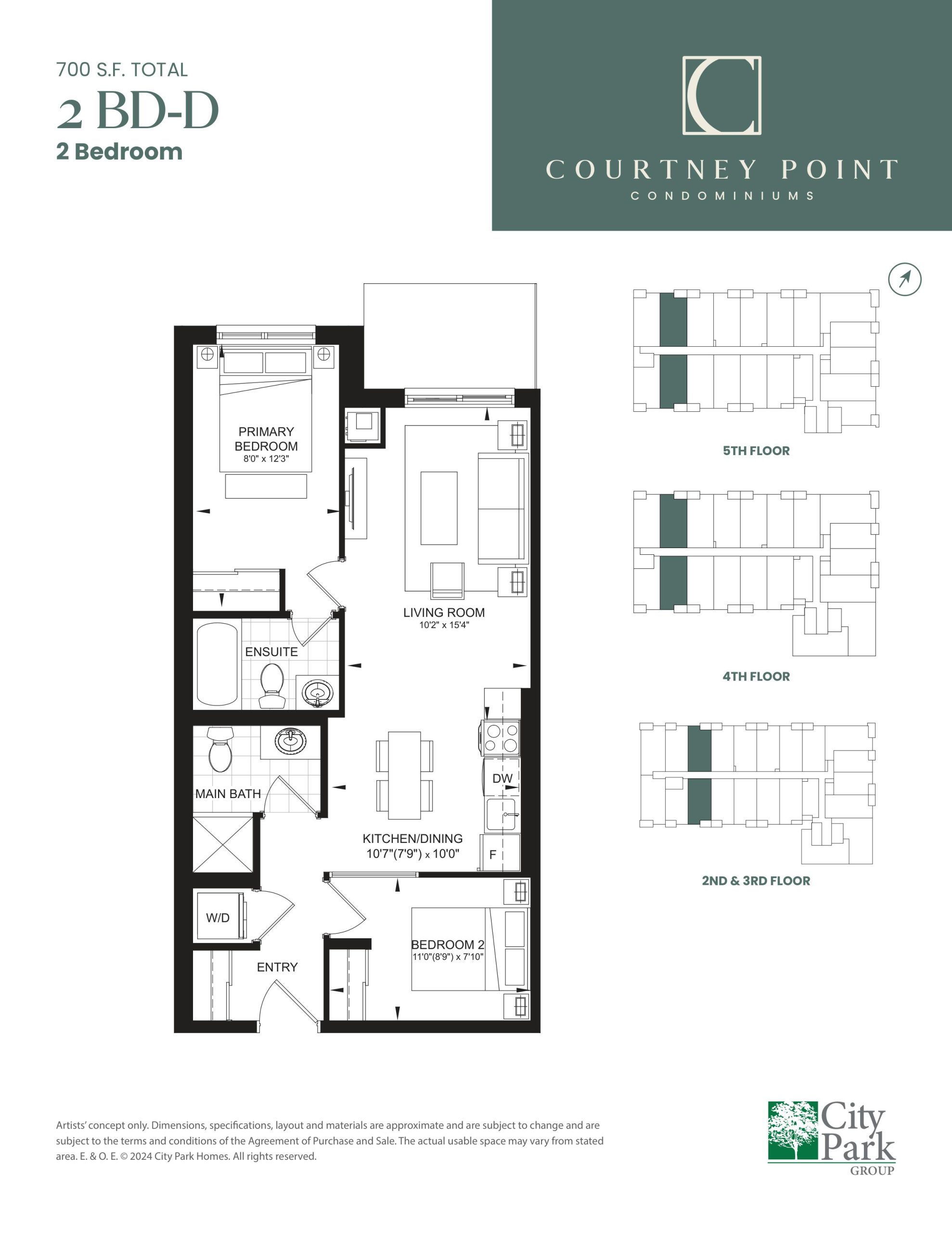 2 BD-D floor plan