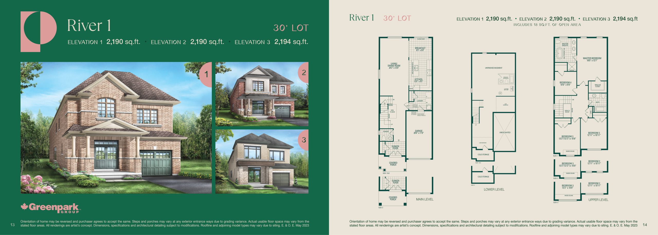 River 1 floor plan