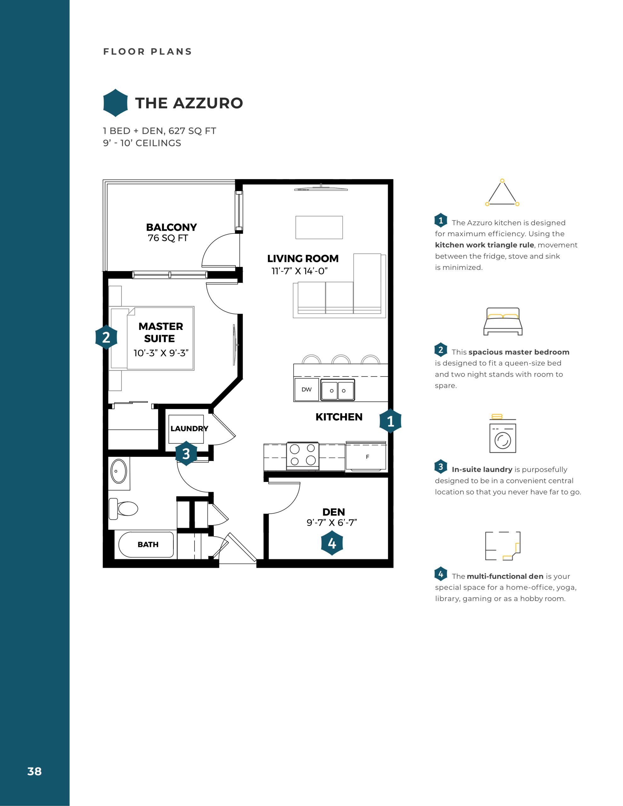 The Azzuro floor plan